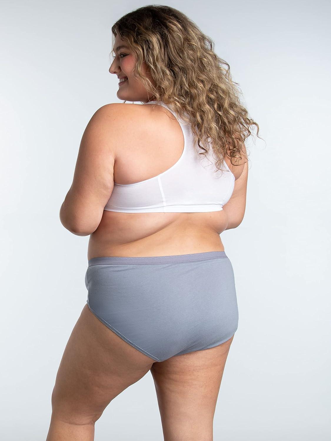 imageFruit of the Loom Womens Eversoft Cotton Hipster Underwear Tag Free ampamp Breathable Available in Plus SizeCotton  Plus Size  10 Pack  WhitePinkBlack