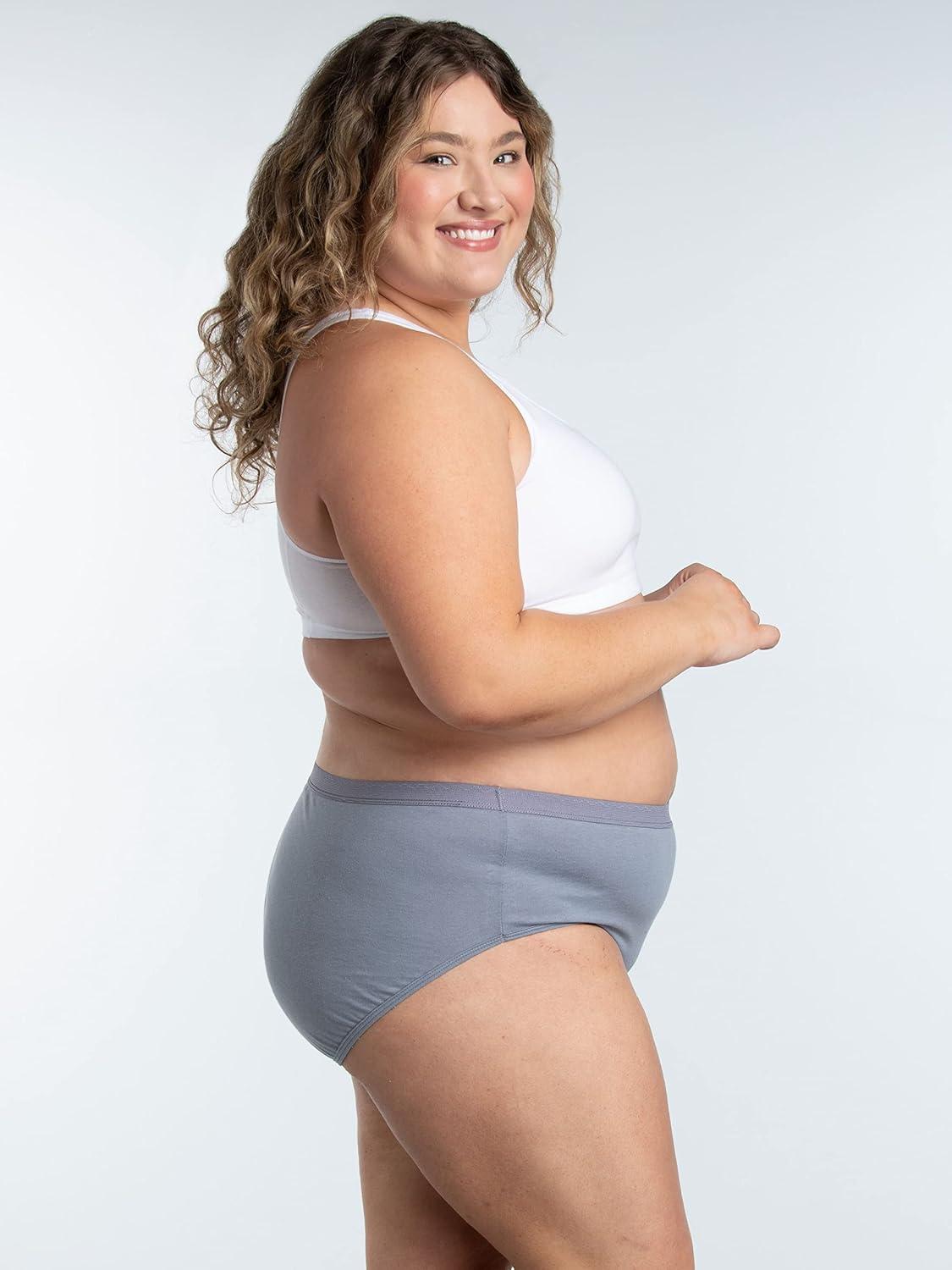 imageFruit of the Loom Womens Eversoft Cotton Hipster Underwear Tag Free ampamp Breathable Available in Plus SizeCotton  Plus Size  10 Pack  WhitePinkBlack