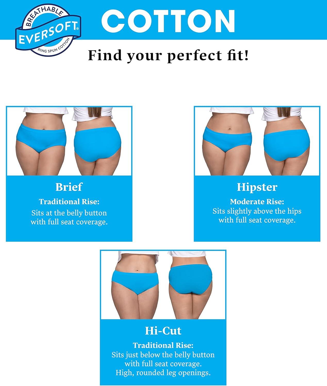 imageFruit of the Loom Womens Eversoft Cotton Hipster Underwear Tag Free ampamp Breathable Available in Plus SizeCotton  Plus Size  10 Pack  WhitePinkBlack