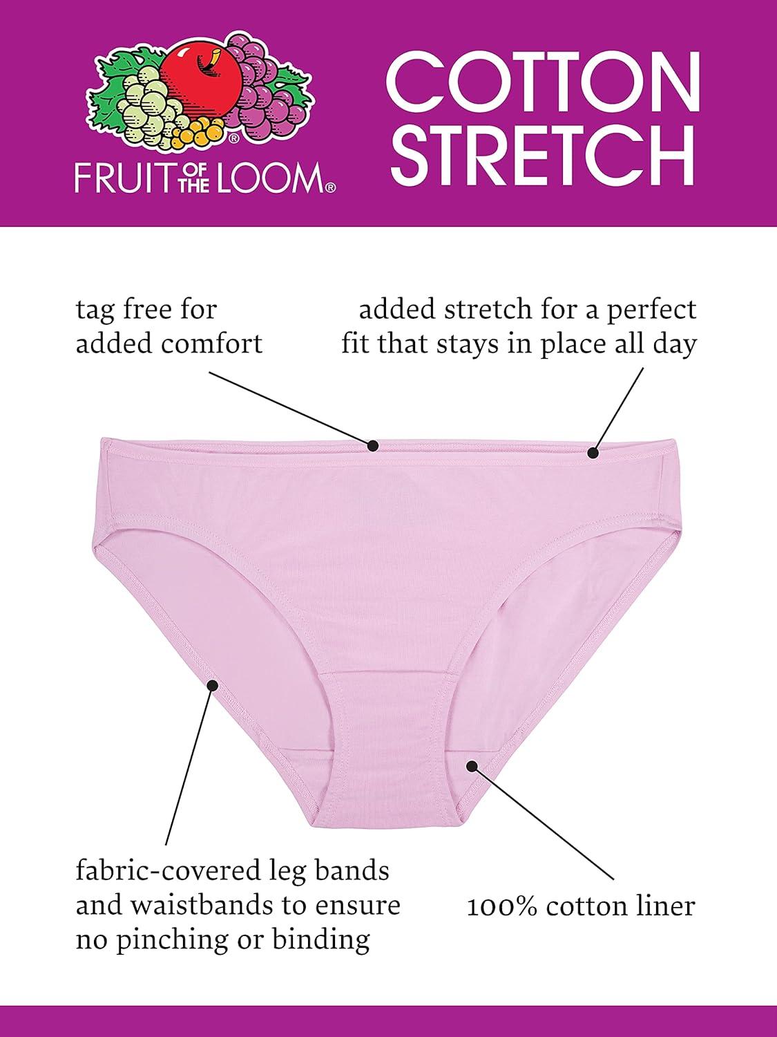 imageFruit of the Loom Womens Eversoft Cotton Hipster Underwear Tag Free ampamp Breathable Available in Plus SizeCotton Stretch  12 Pack  PinkBlackTan