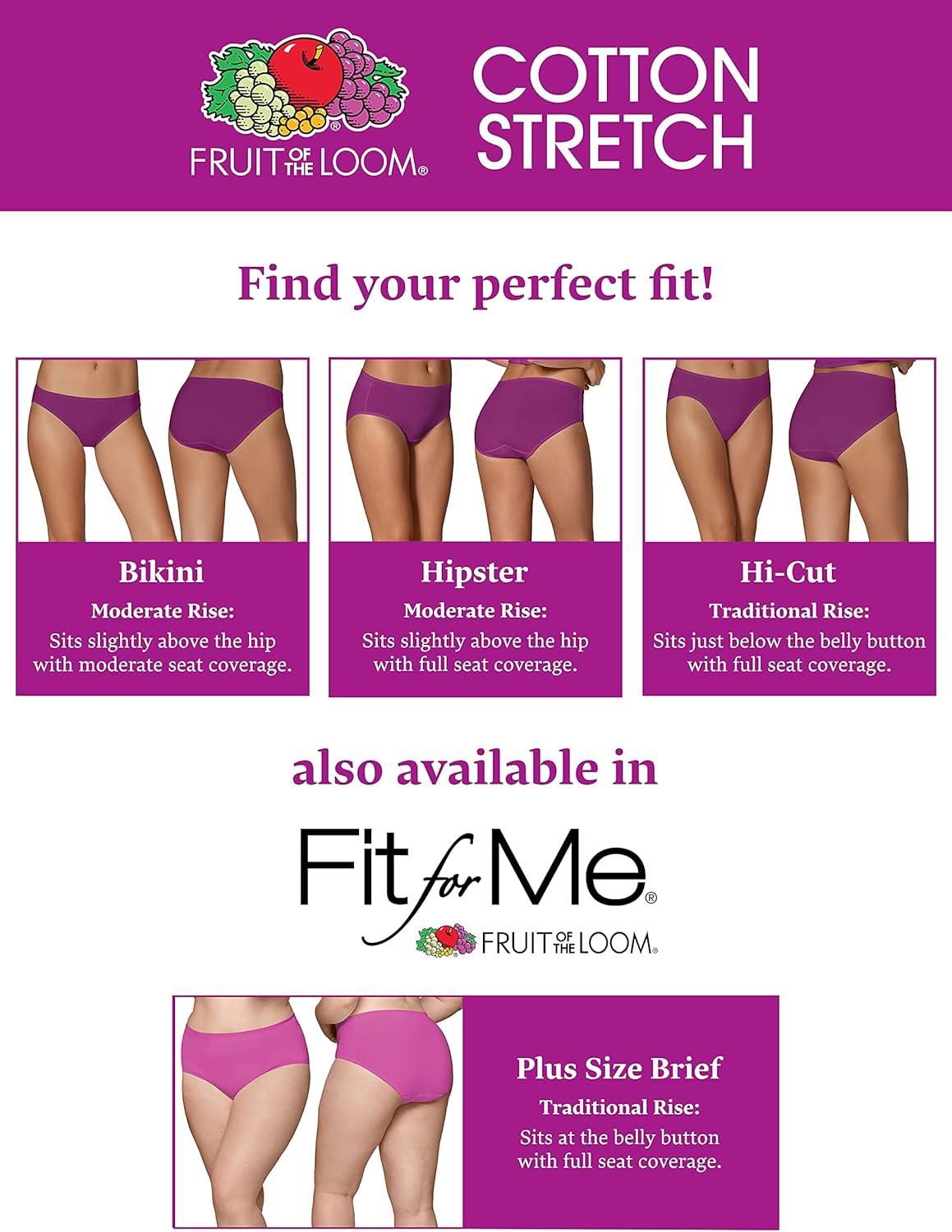 imageFruit of the Loom Womens Eversoft Cotton Hipster Underwear Tag Free ampamp Breathable Available in Plus SizeCotton Stretch  12 Pack  PinkBlackTan