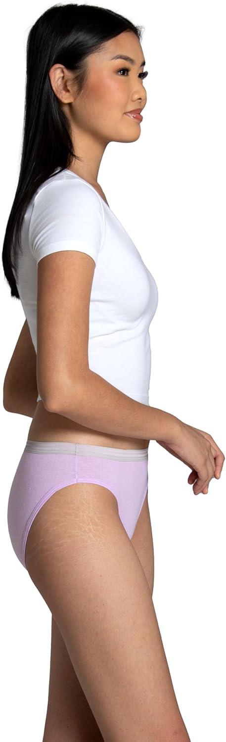 imageFruit of the Loom Womens Eversoft Cotton Underwear Multipacks Tag Free ampamp Breathable Available in Plus SizeBikini  PinkNavyWhite