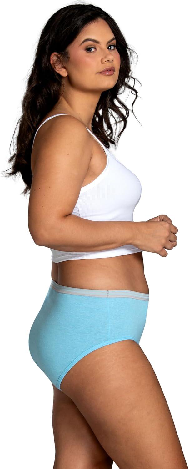 imageFruit of the Loom Womens Eversoft Cotton Underwear Multipacks Tag Free ampamp Breathable Available in Plus SizeLow Rise Brief  GreyPinkBlue