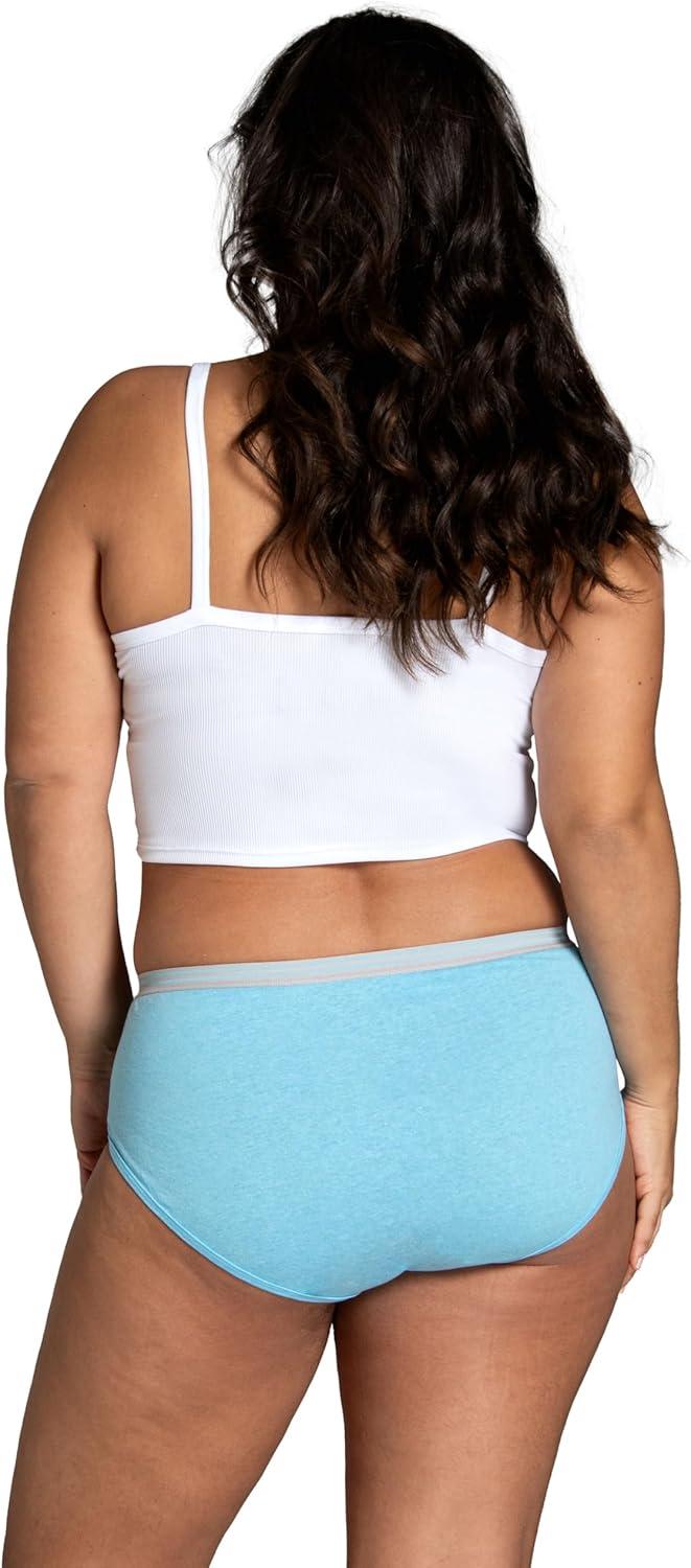 imageFruit of the Loom Womens Eversoft Cotton Underwear Multipacks Tag Free ampamp Breathable Available in Plus SizeLow Rise Brief  GreyPinkBlue