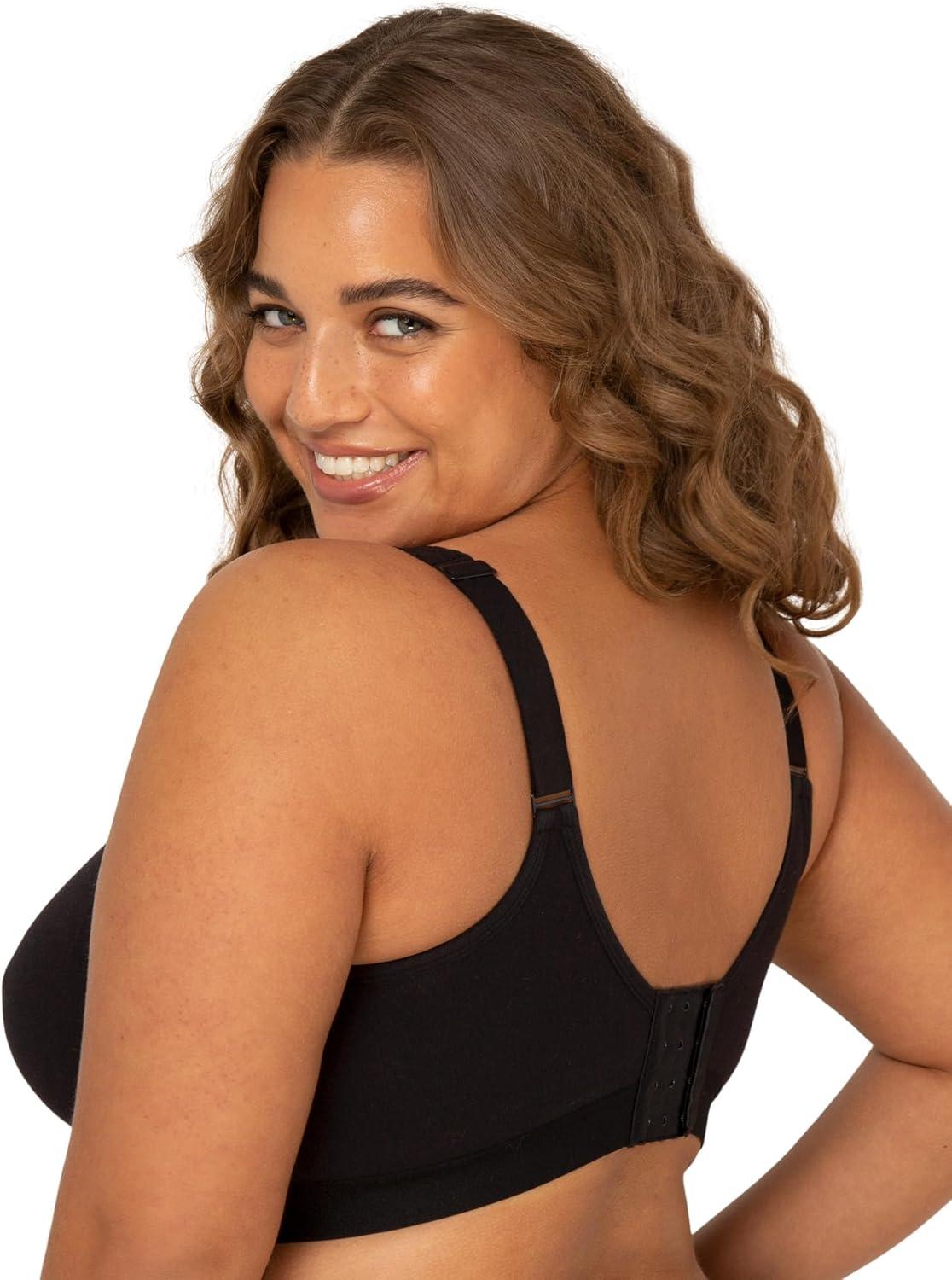 imageFruit of the Loom Womens Fit for Me Collection PlusSize Wireless Bra  Soft Cotton Comfort ampamp SupportBlack Hue