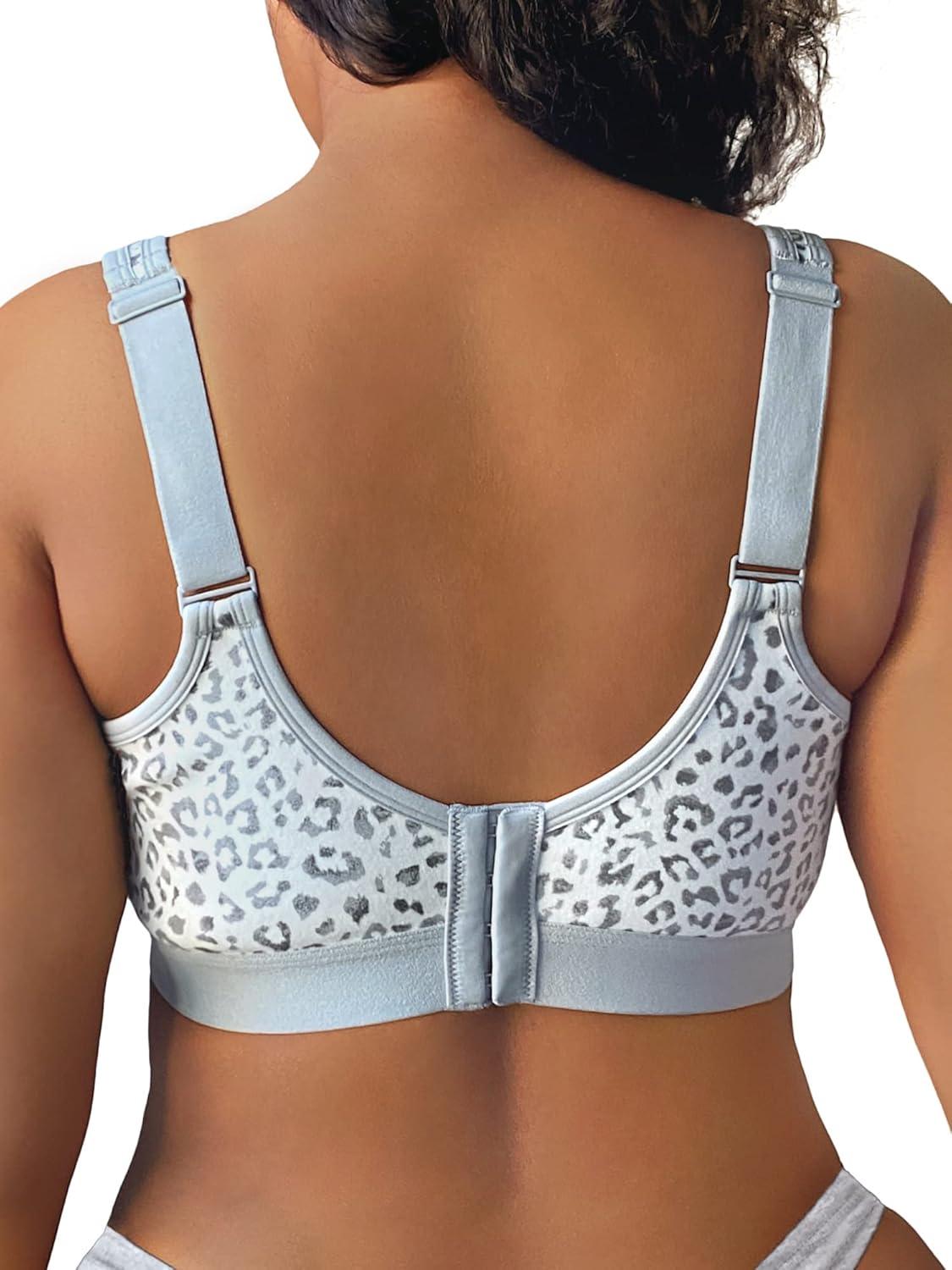 imageFruit of the Loom Womens Fit for Me Collection PlusSize Wireless Bra  Soft Cotton Comfort ampamp SupportLeopard Smoke