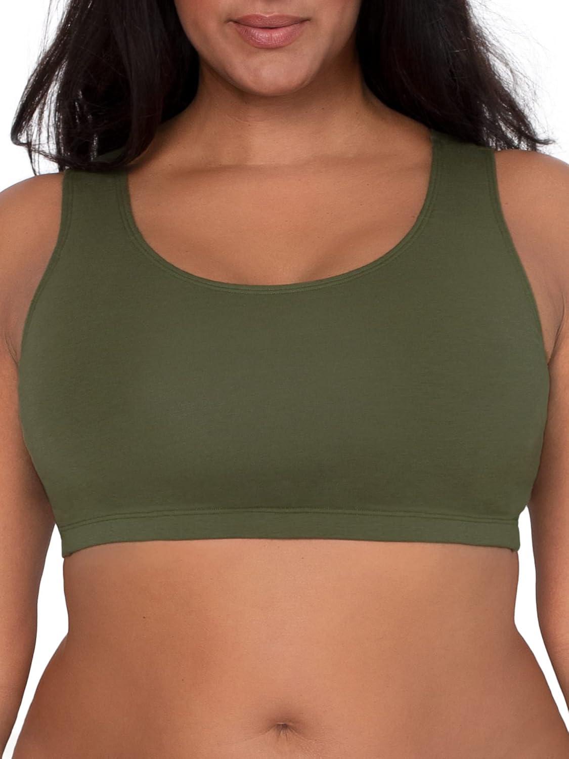 imageFruit of the Loom Womens MultiPack Tank Top Style Sports BraBlackHeather GreyOlivePurpleLilacDusk
