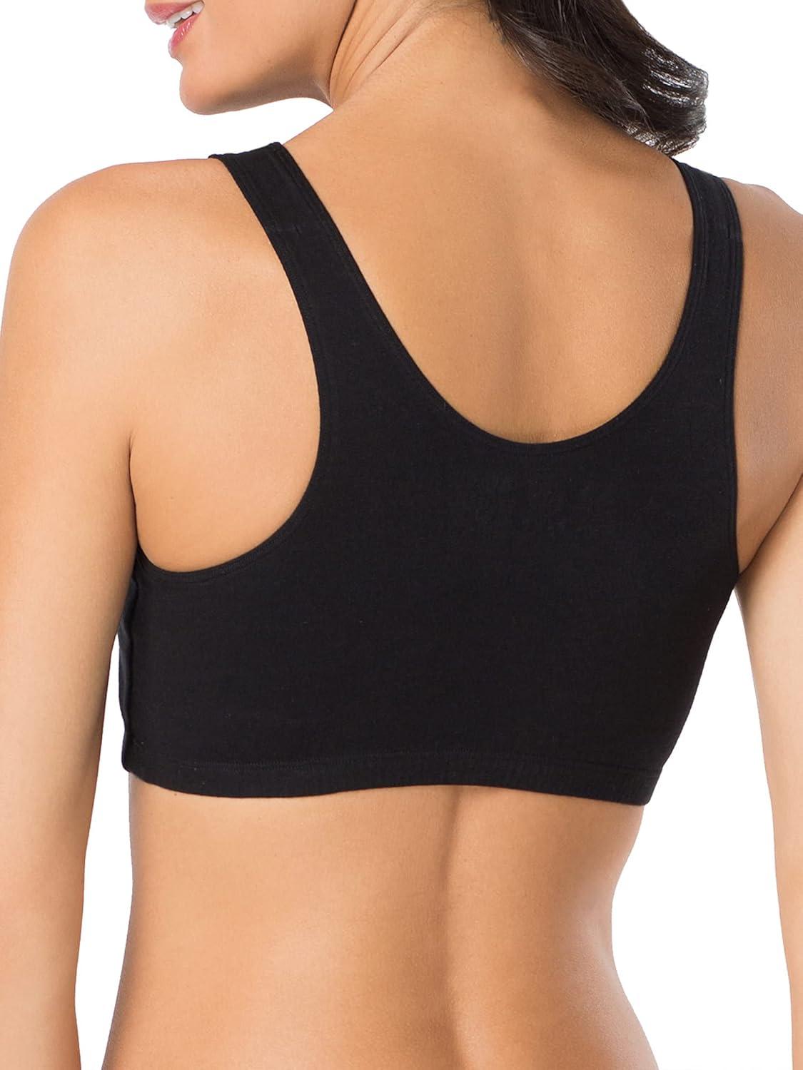 imageFruit of the Loom Womens MultiPack Tank Top Style Sports BraBlackWhtWhtHeather Grey