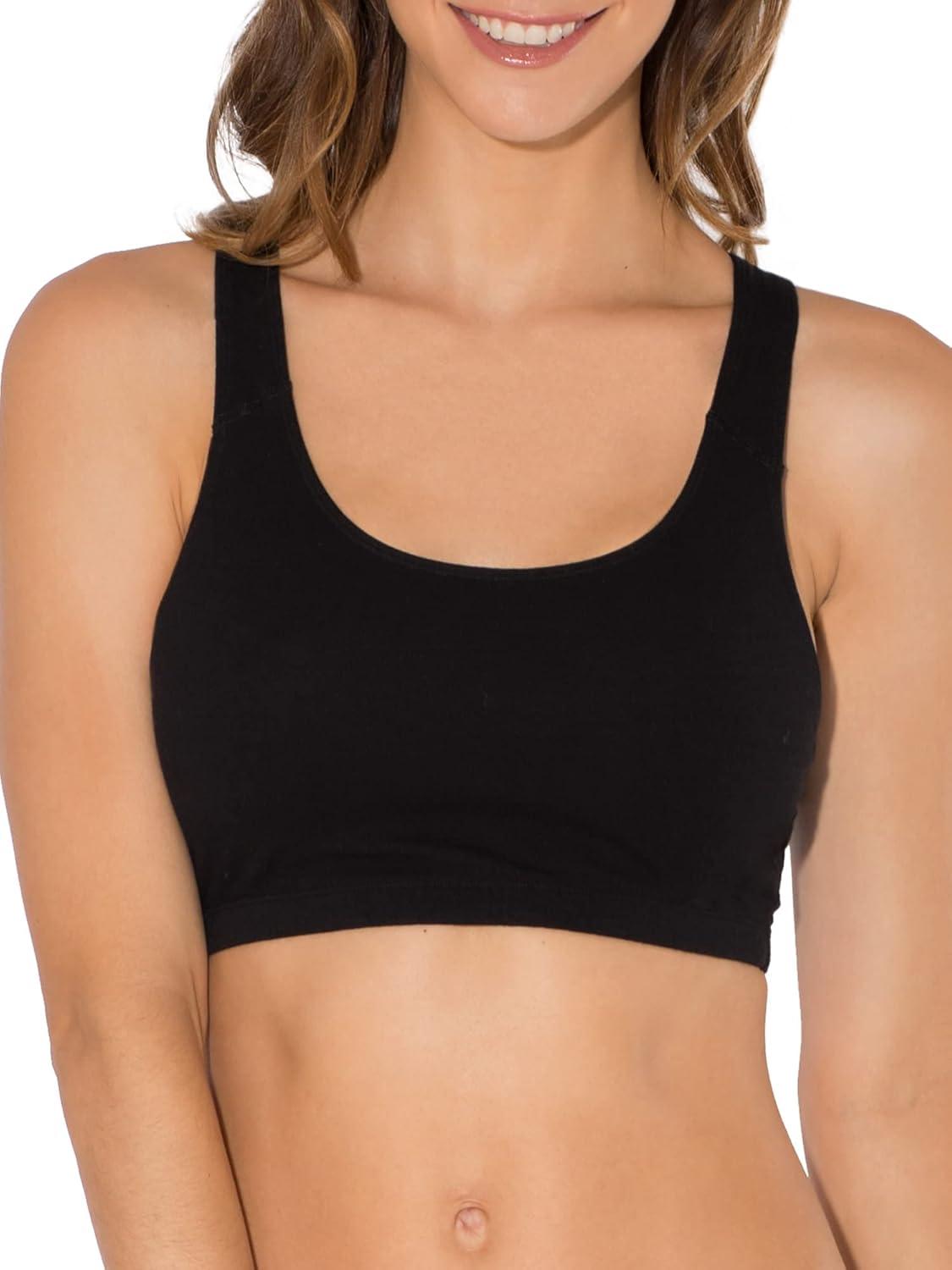 imageFruit of the Loom Womens MultiPack Tank Top Style Sports BraBlue Gem H WblkWhiteBlack H