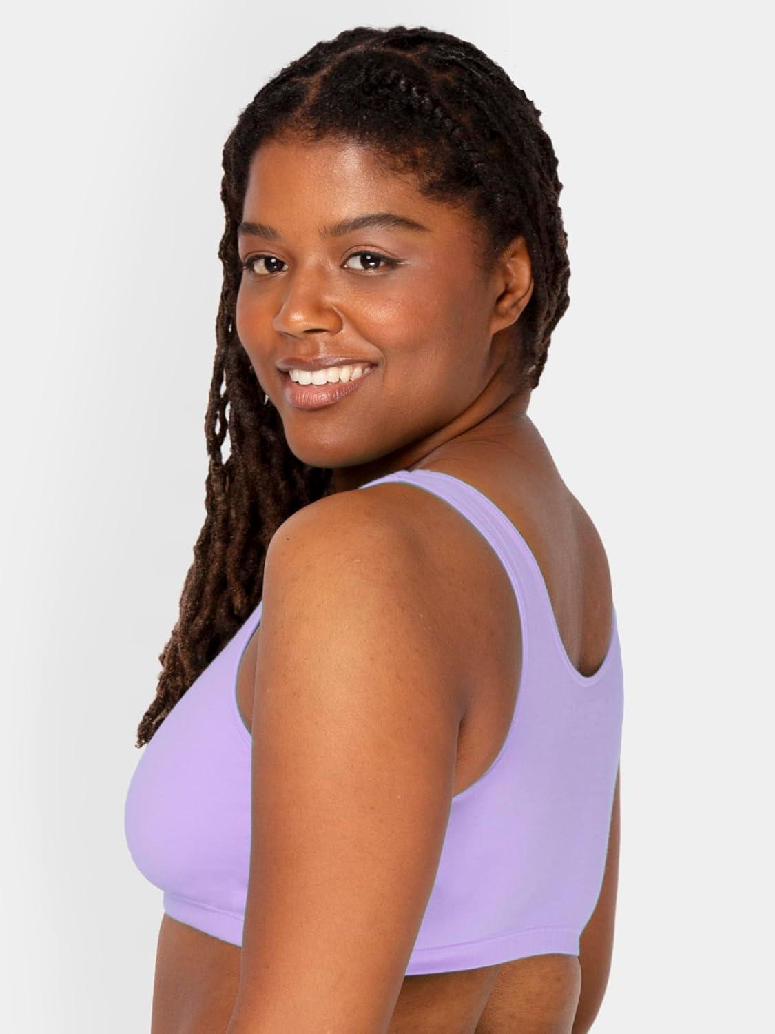 imageFruit of the Loom Womens MultiPack Tank Top Style Sports BraBlueWhitePinkHyacinthGreyBlack