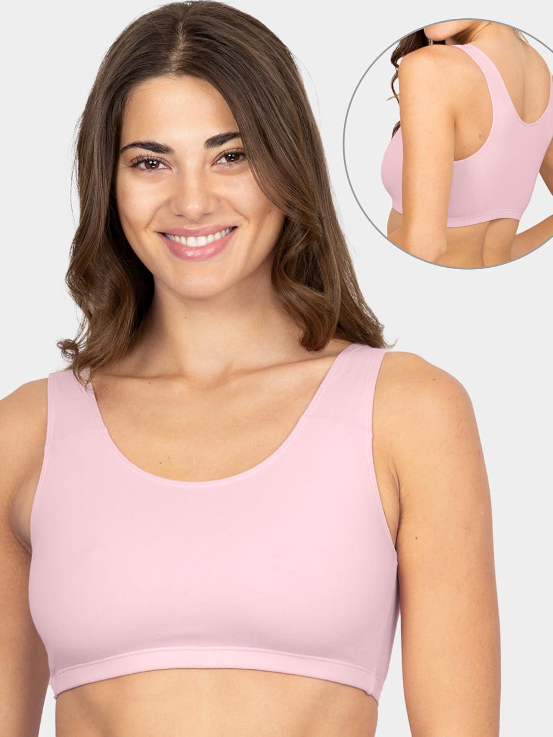 imageFruit of the Loom Womens MultiPack Tank Top Style Sports BraBlushing RoseBlack HueWhite