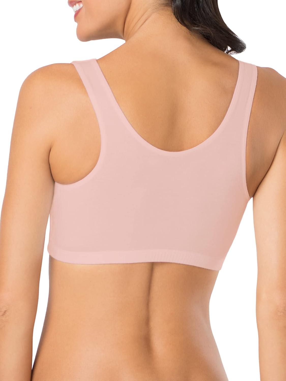 imageFruit of the Loom Womens MultiPack Tank Top Style Sports BraBlushing RoseBlack HueWhite