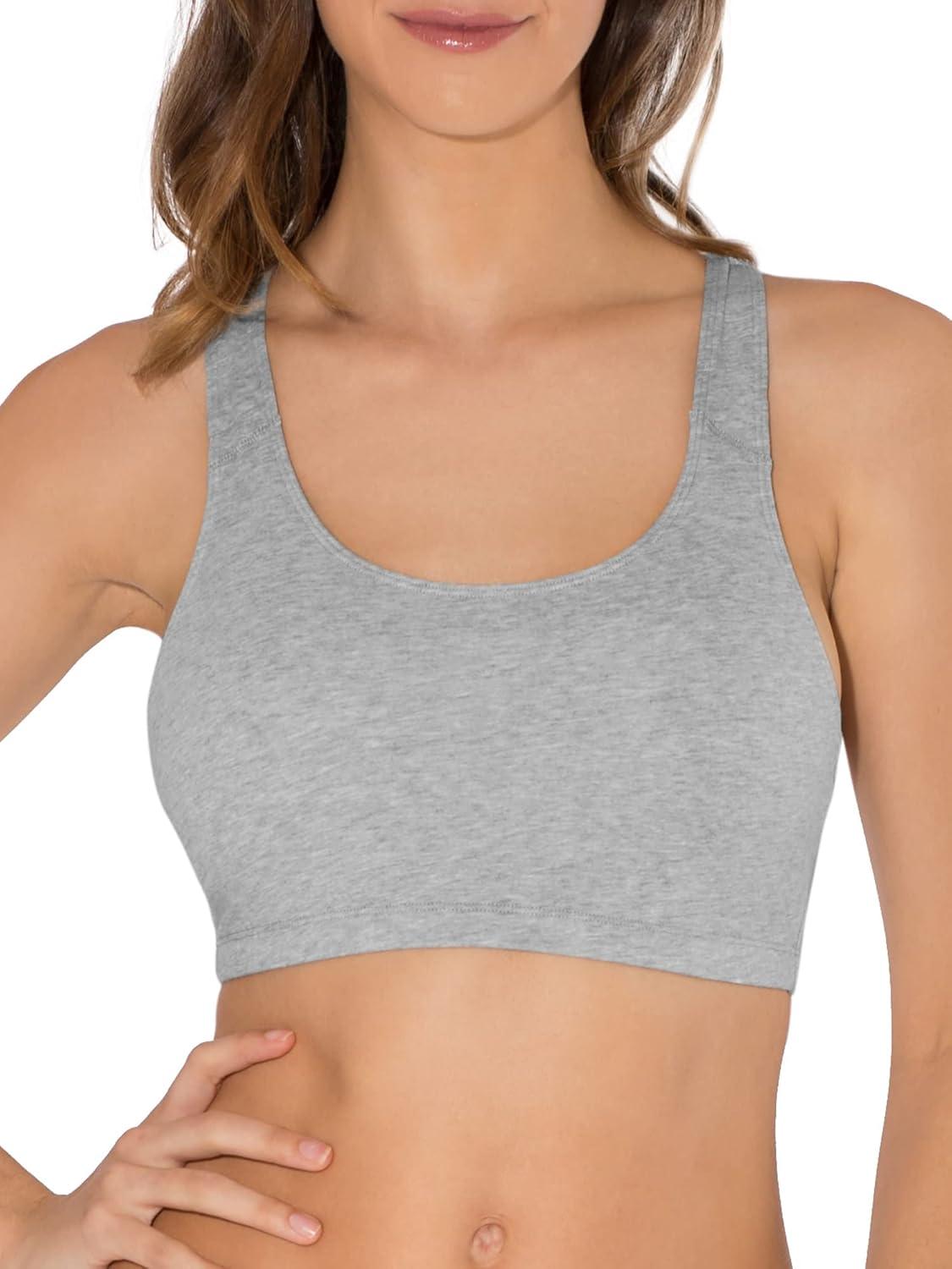 imageFruit of the Loom Womens MultiPack Tank Top Style Sports BraBlushing RoseWhiteHeather Grey