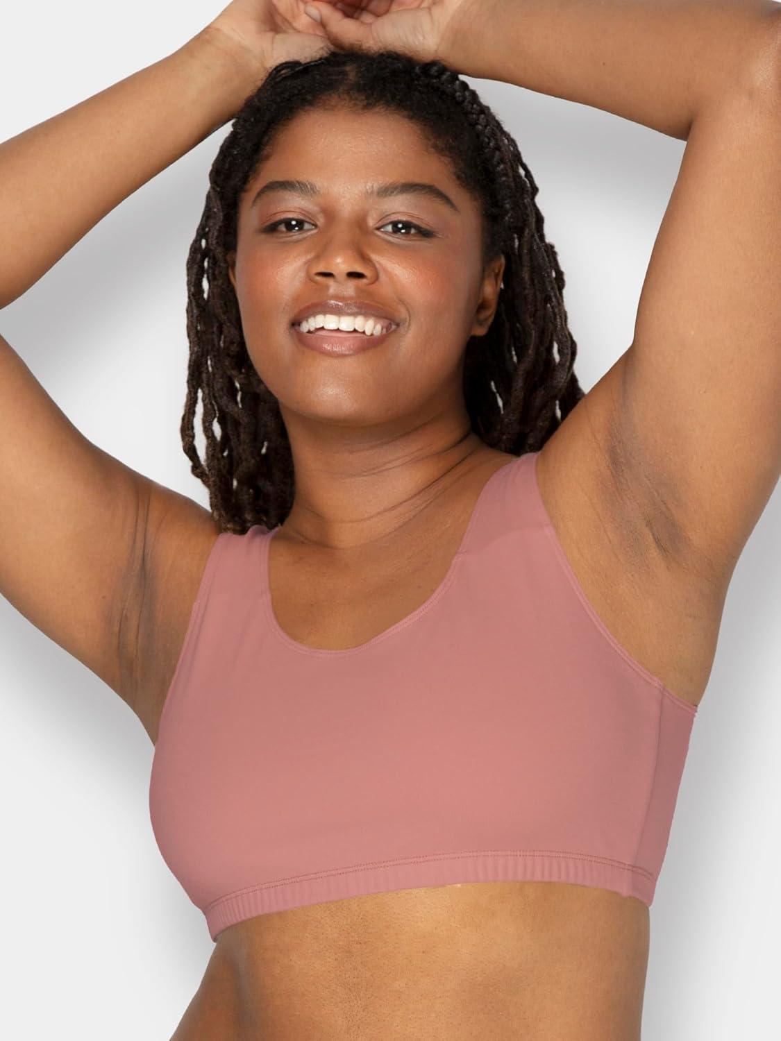 imageFruit of the Loom Womens MultiPack Tank Top Style Sports BraDuskWhiteBlushGrey Heather