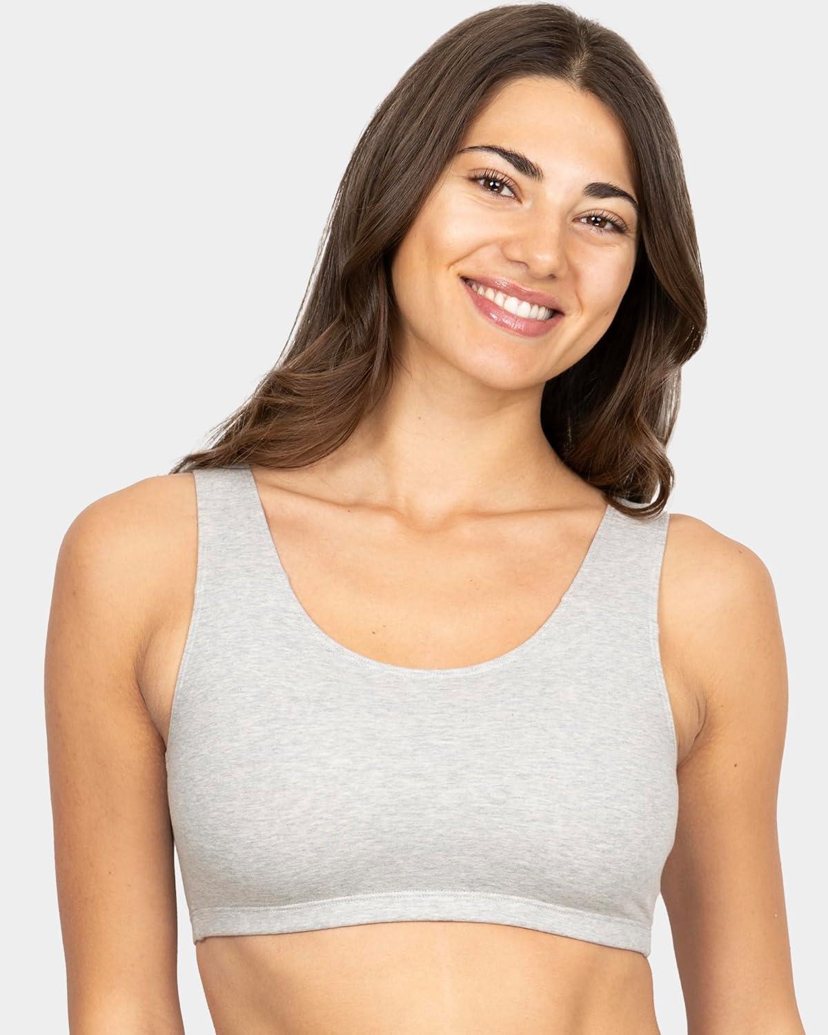 imageFruit of the Loom Womens MultiPack Tank Top Style Sports BraGreyGreyGrey