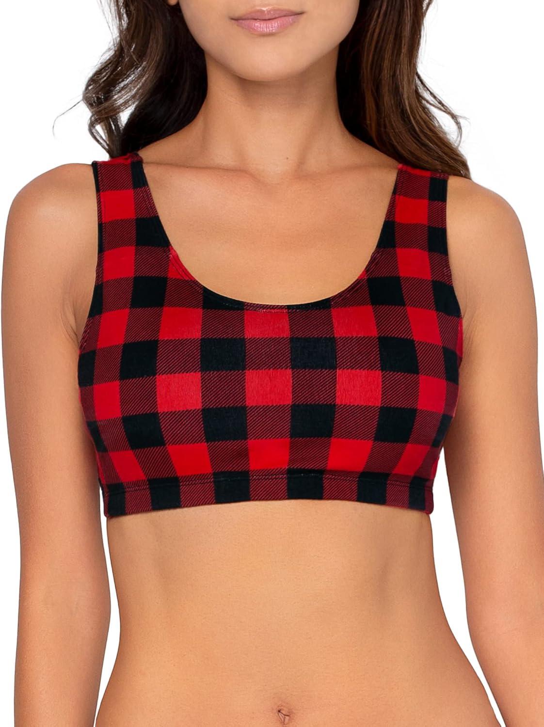 imageFruit of the Loom Womens MultiPack Tank Top Style Sports BraGreyRed BuffaloBlackWhite