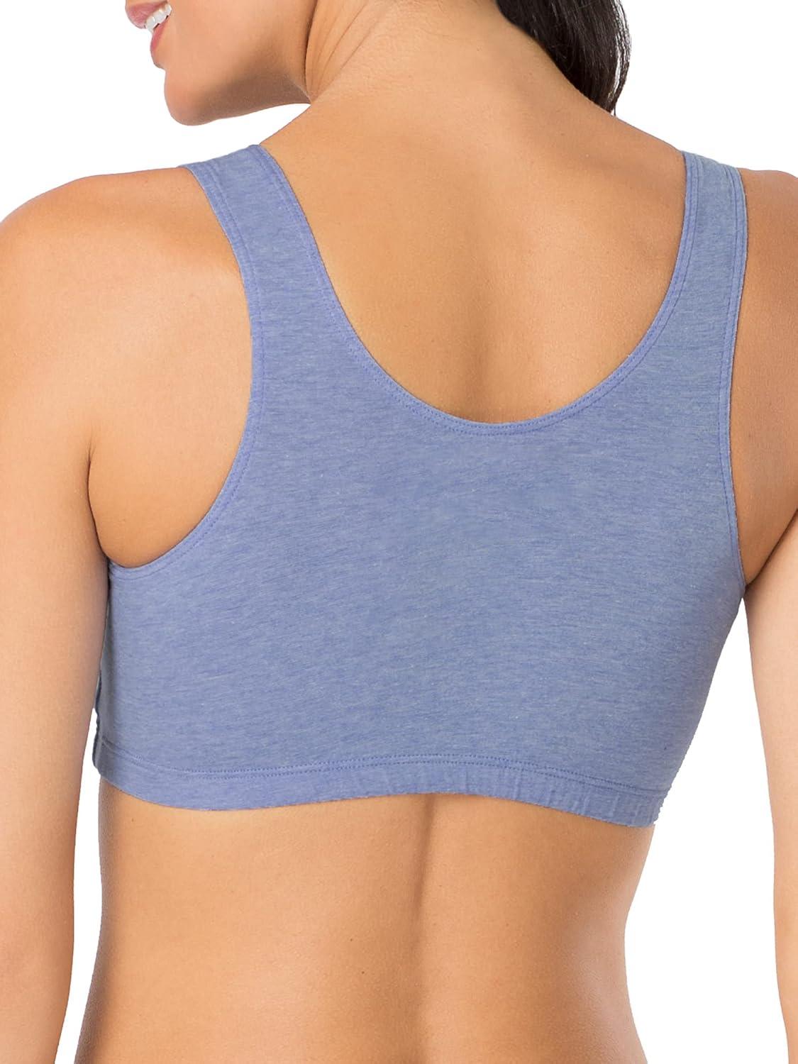 imageFruit of the Loom Womens MultiPack Tank Top Style Sports BraHeather Blue White Heather Grey