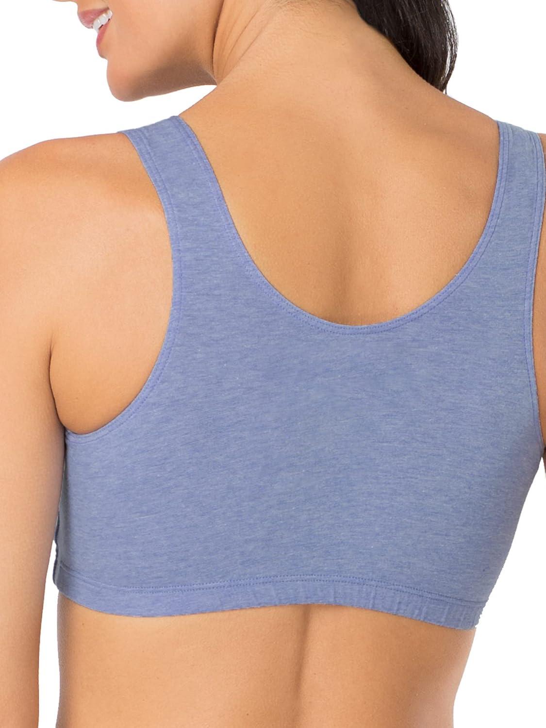 imageFruit of the Loom Womens MultiPack Tank Top Style Sports BraHeather BluePopsicle PinkWhite