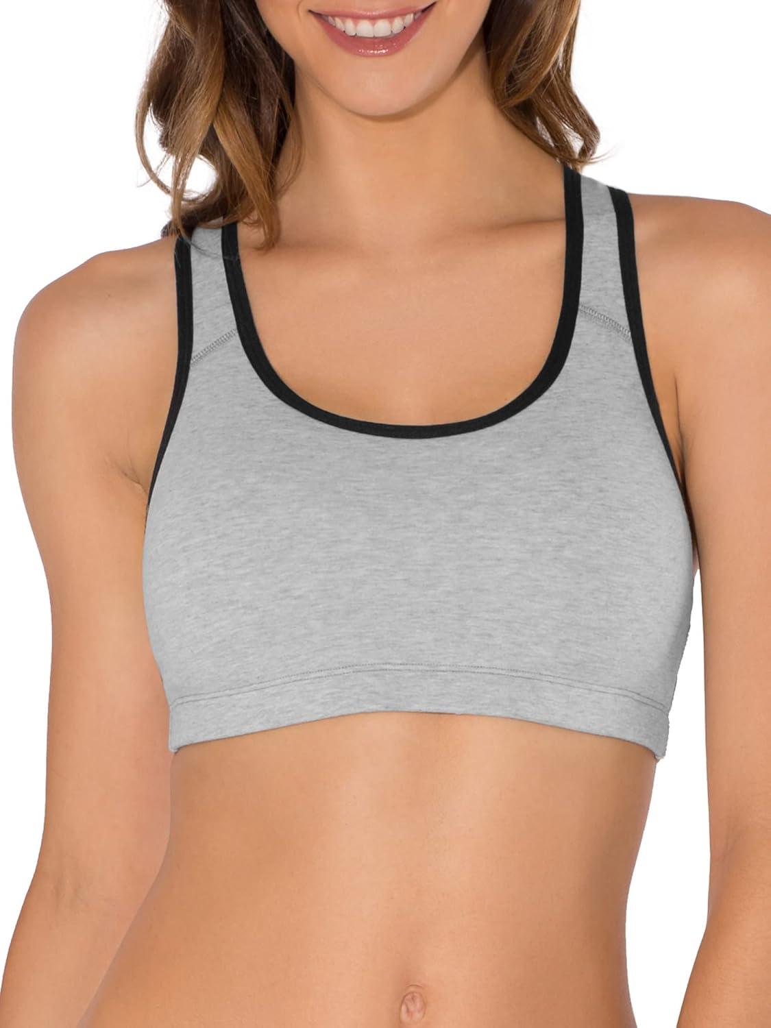 imageFruit of the Loom Womens MultiPack Tank Top Style Sports BraHeather Grey W BlackWhiteBlackHeather Grey W BlackWhiteBlack
