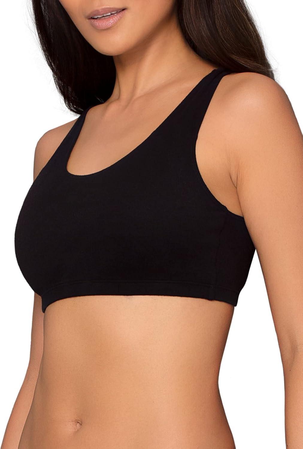 imageFruit of the Loom Womens MultiPack Tank Top Style Sports BraHeather Grey W BlackWhiteBlackHeather Grey W BlackWhiteBlack