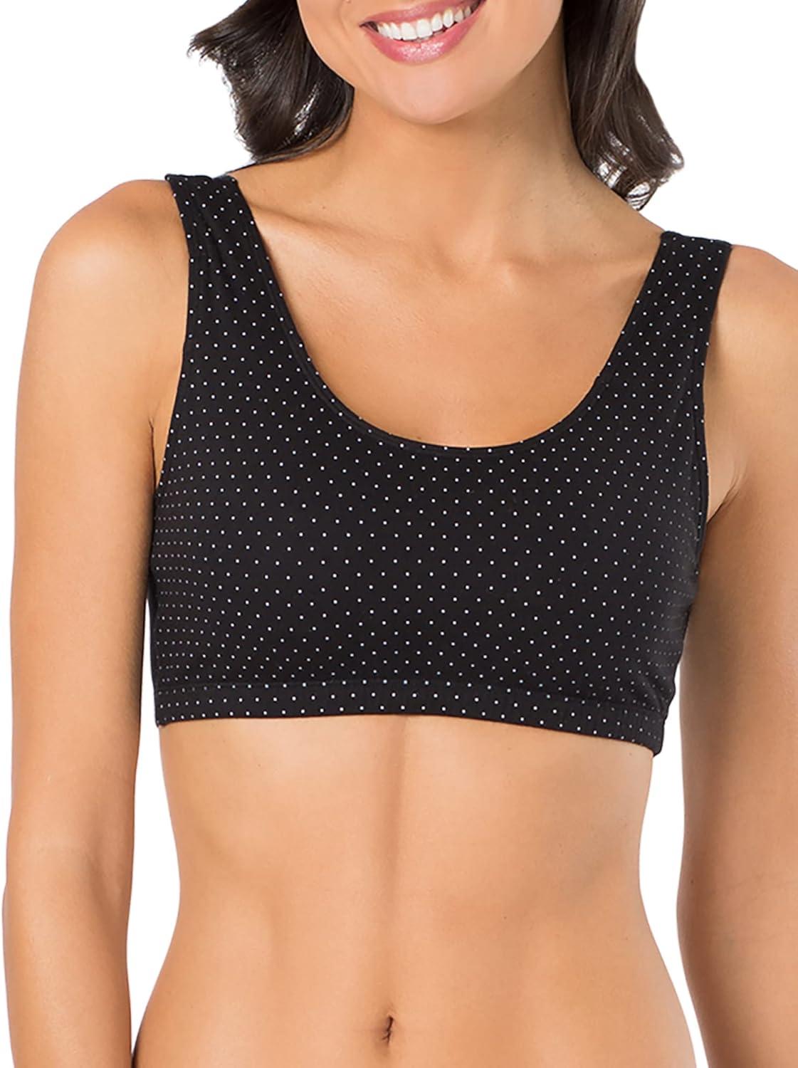 imageFruit of the Loom Womens MultiPack Tank Top Style Sports BraHeather Grey With BlackWhiteBlack