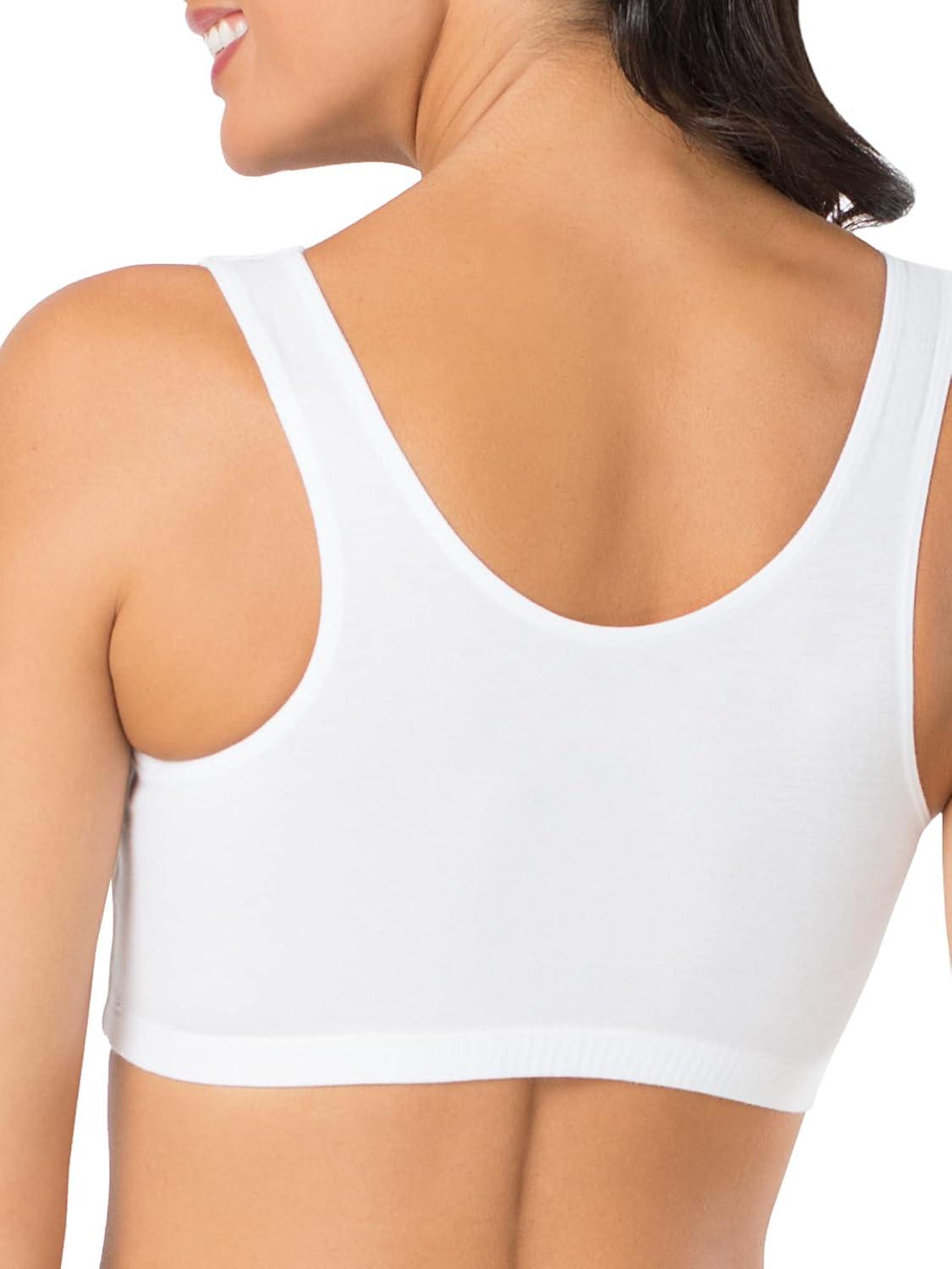 imageFruit of the Loom Womens MultiPack Tank Top Style Sports BraHeather Grey With BlackWhiteBlack
