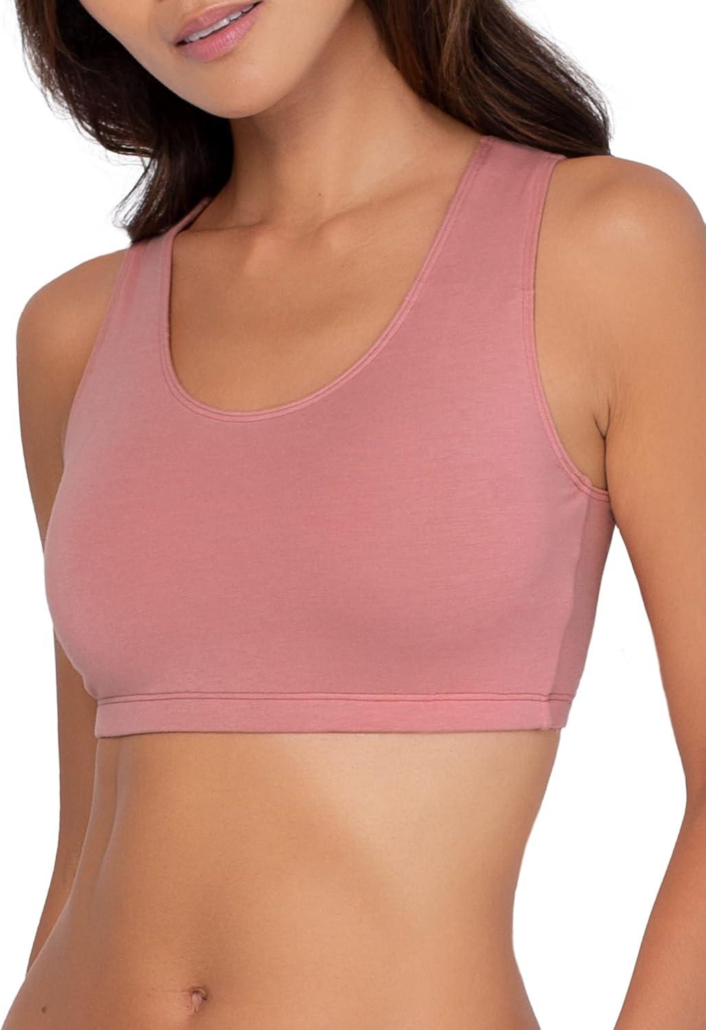 imageFruit of the Loom Womens MultiPack Tank Top Style Sports BraHeather GreyDuskBlushing Rose