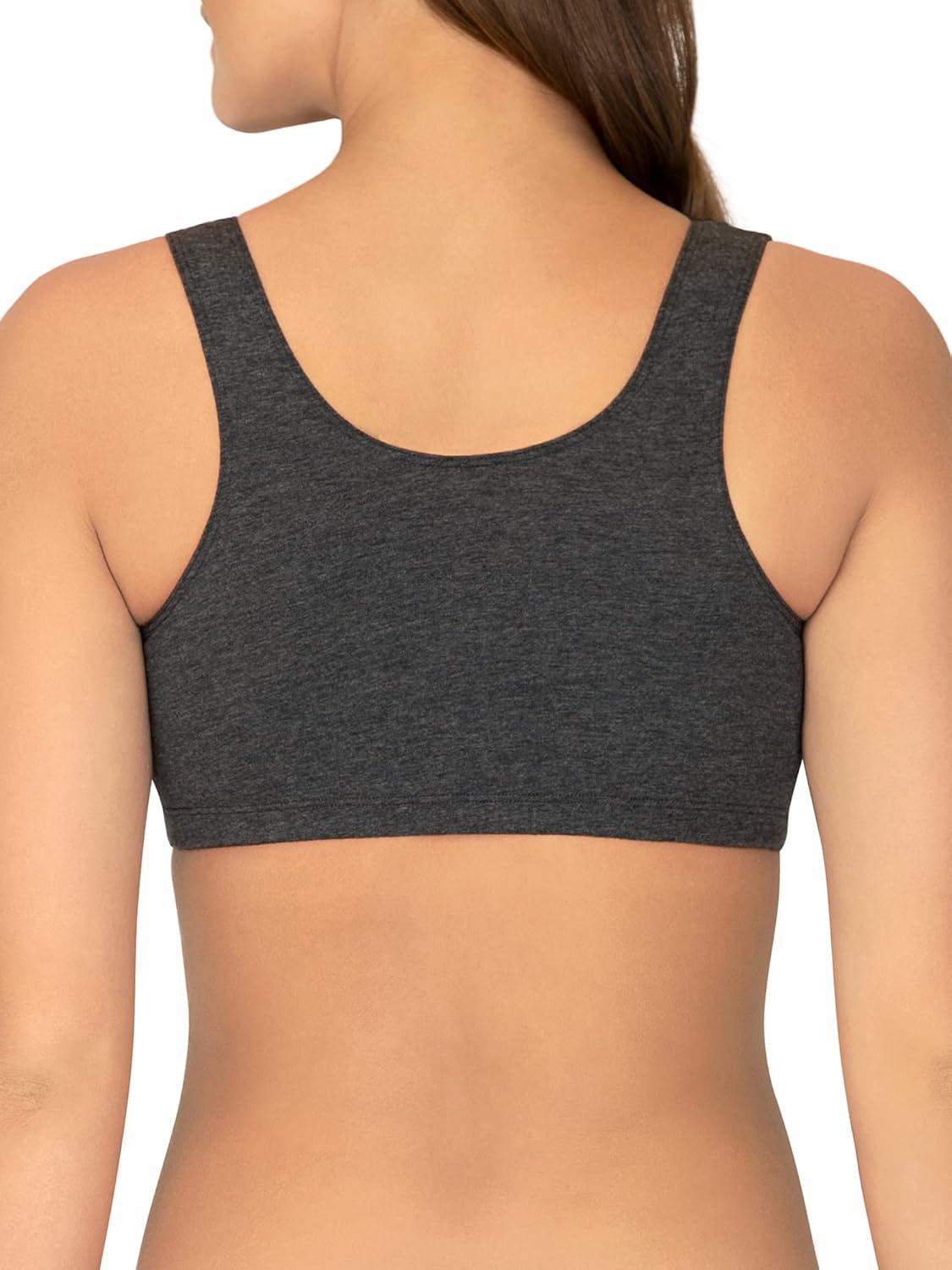 imageFruit of the Loom Womens MultiPack Tank Top Style Sports BraKaleidescopeCharcoal HeatherPunchy PeachWhite