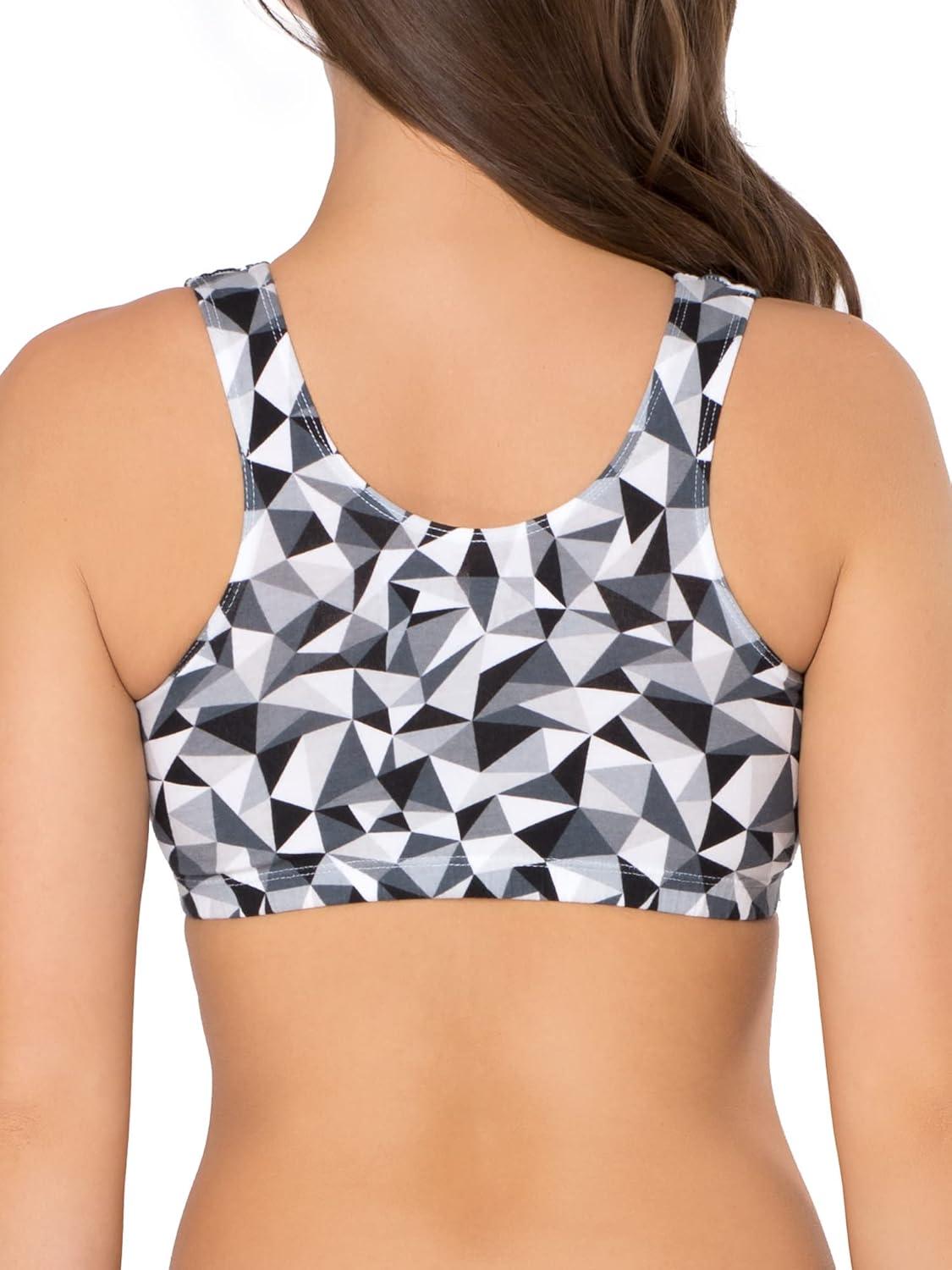imageFruit of the Loom Womens MultiPack Tank Top Style Sports BraKaleidescopeCharcoalPunchy Peach