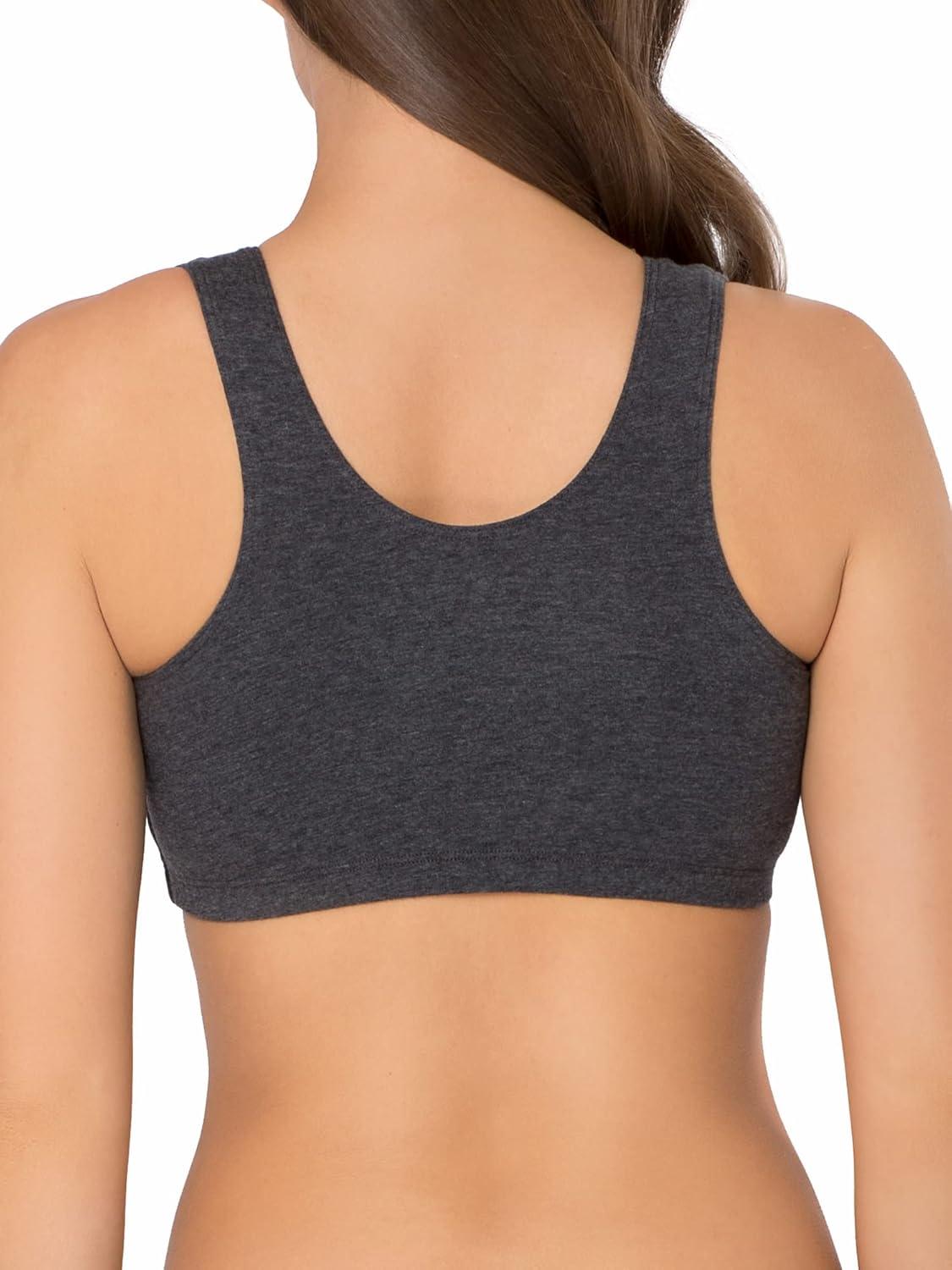 imageFruit of the Loom Womens MultiPack Tank Top Style Sports BraKaleidescopeCharcoalPunchy Peach