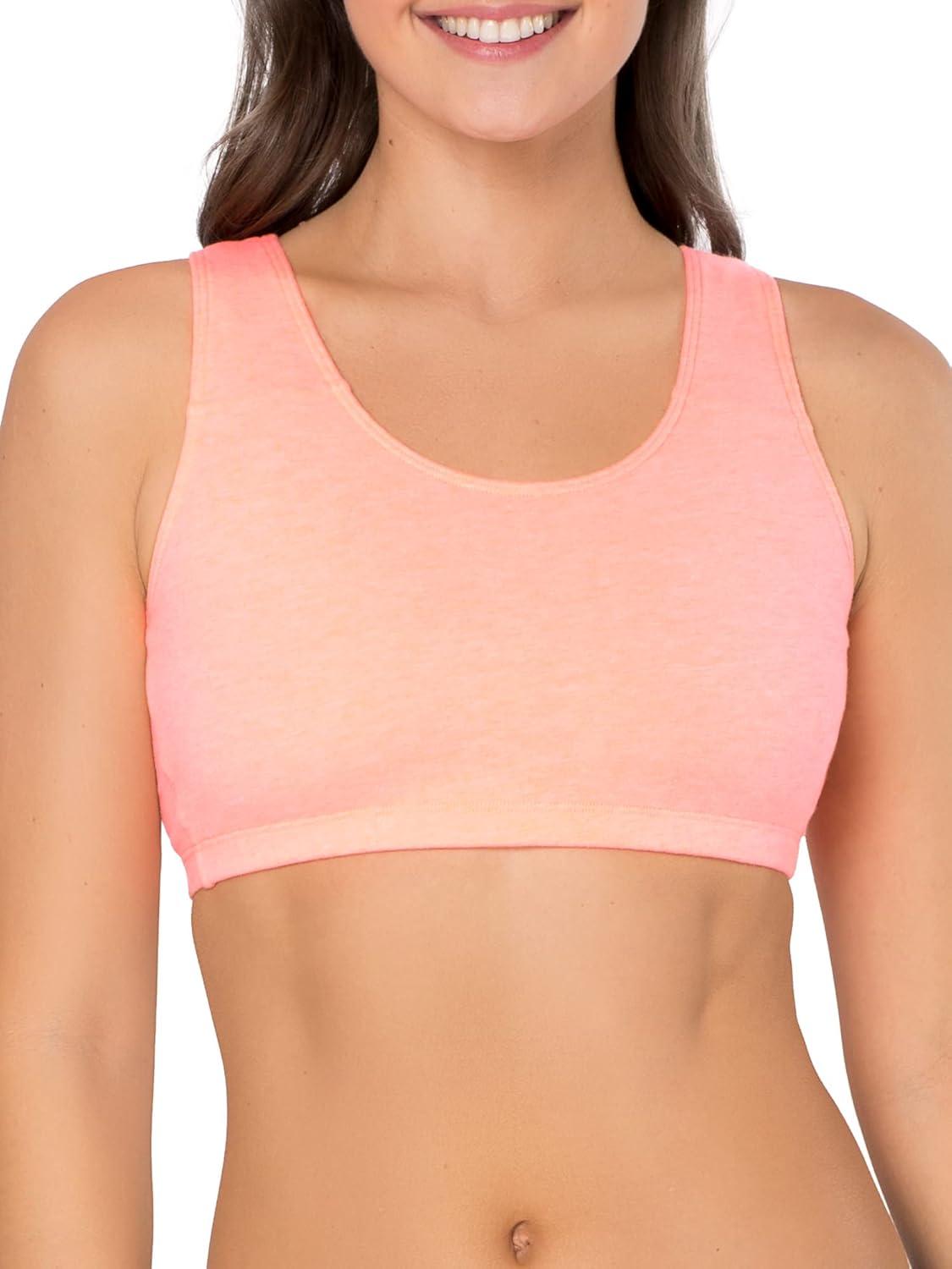 imageFruit of the Loom Womens MultiPack Tank Top Style Sports BraKaleidoscopeKaleidoscopeWhiteWhitePunchy PeachPunchy Peach
