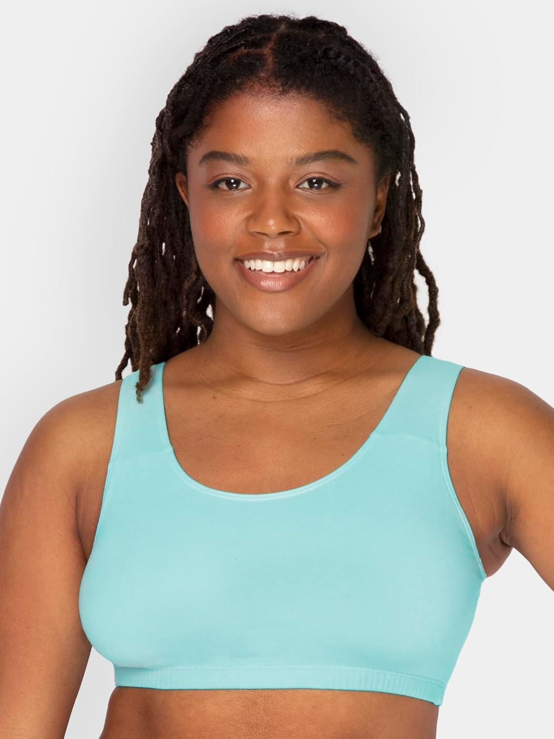 imageFruit of the Loom Womens MultiPack Tank Top Style Sports BraLentilWhiteCharcoalArubaDutch BlueBlack