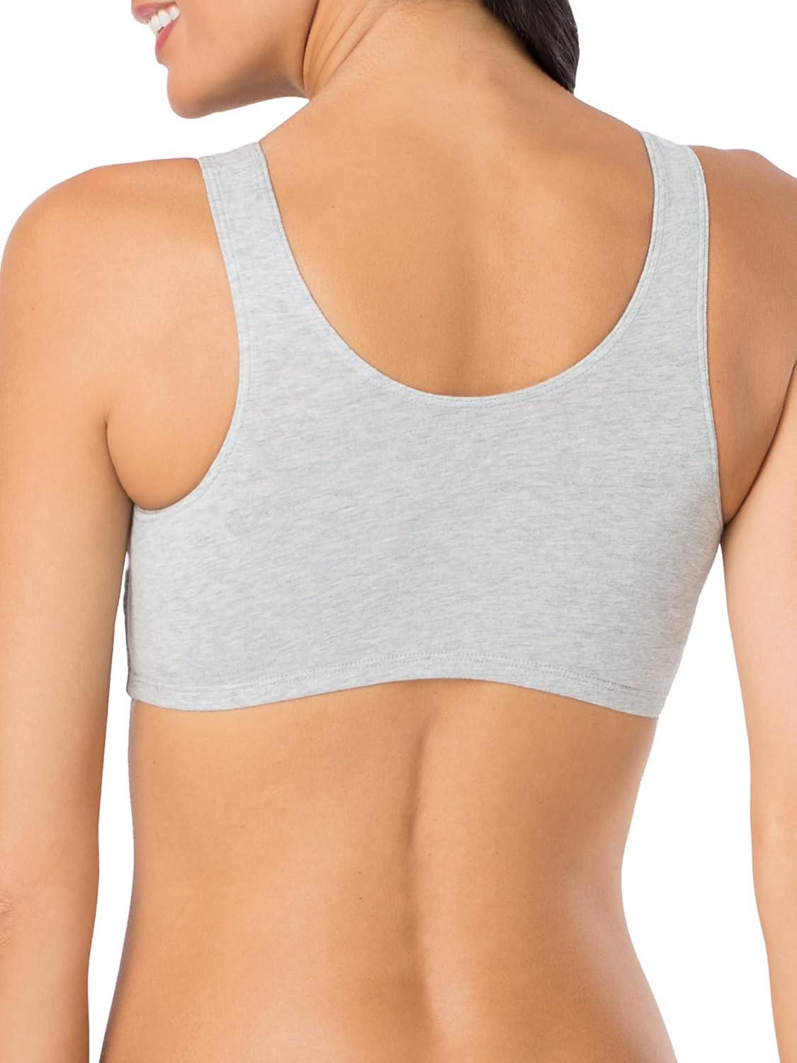 imageFruit of the Loom Womens MultiPack Tank Top Style Sports BraMint ChipWhiteGrey Heather