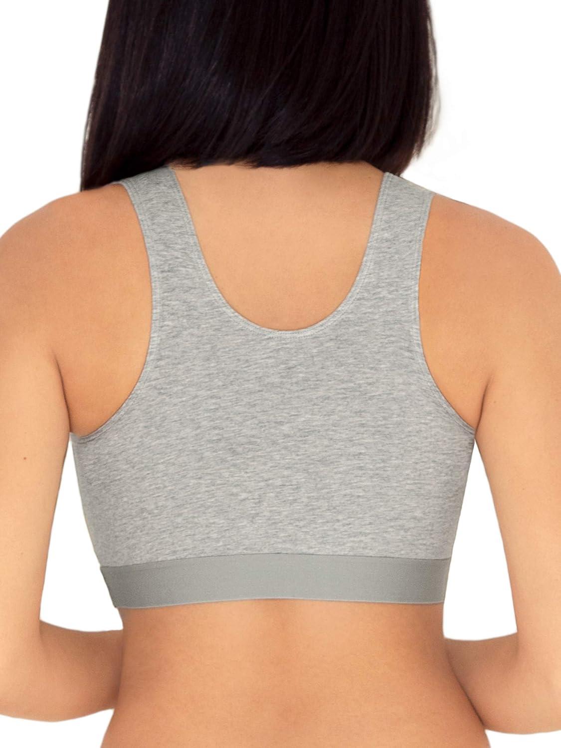 imageFruit of the Loom Womens MultiPack Tank Top Style Sports BraPink and Grey