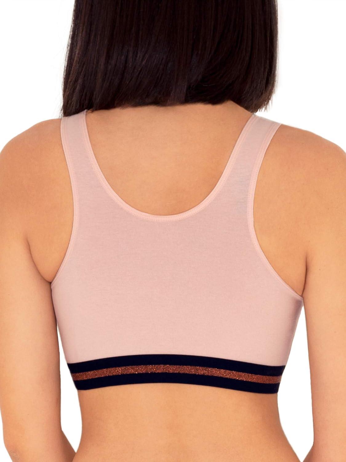 imageFruit of the Loom Womens MultiPack Tank Top Style Sports BraPink and Grey