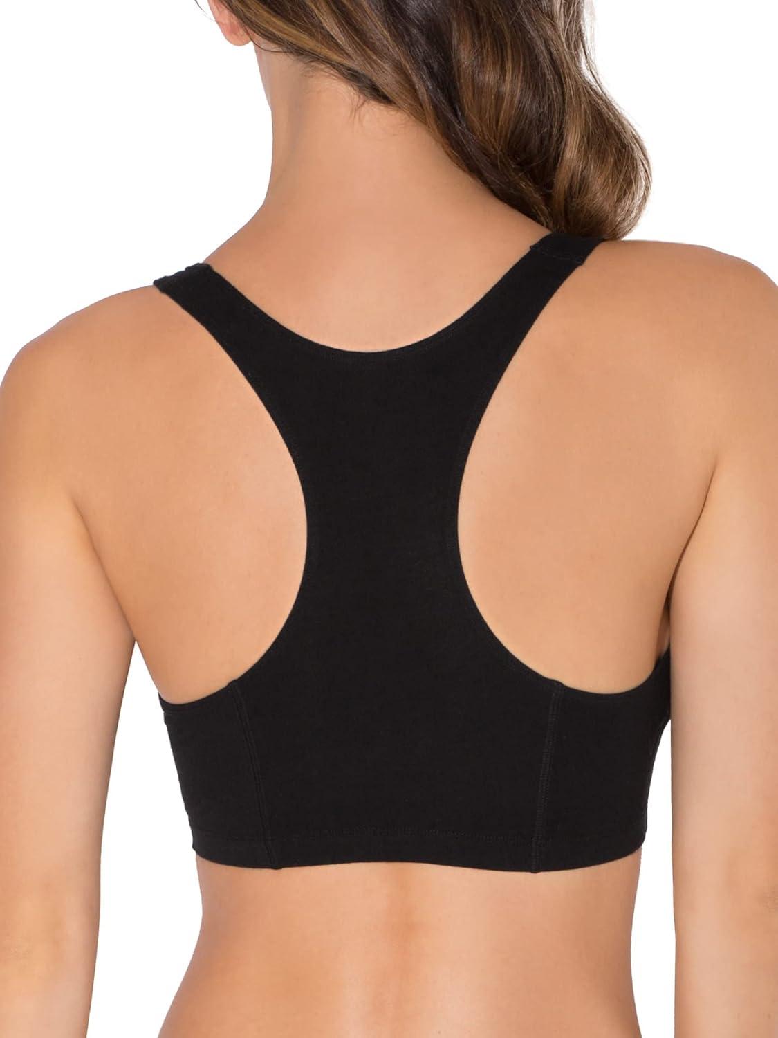 imageFruit of the Loom Womens MultiPack Tank Top Style Sports BraRed Hot With BlackCharcoalBlack