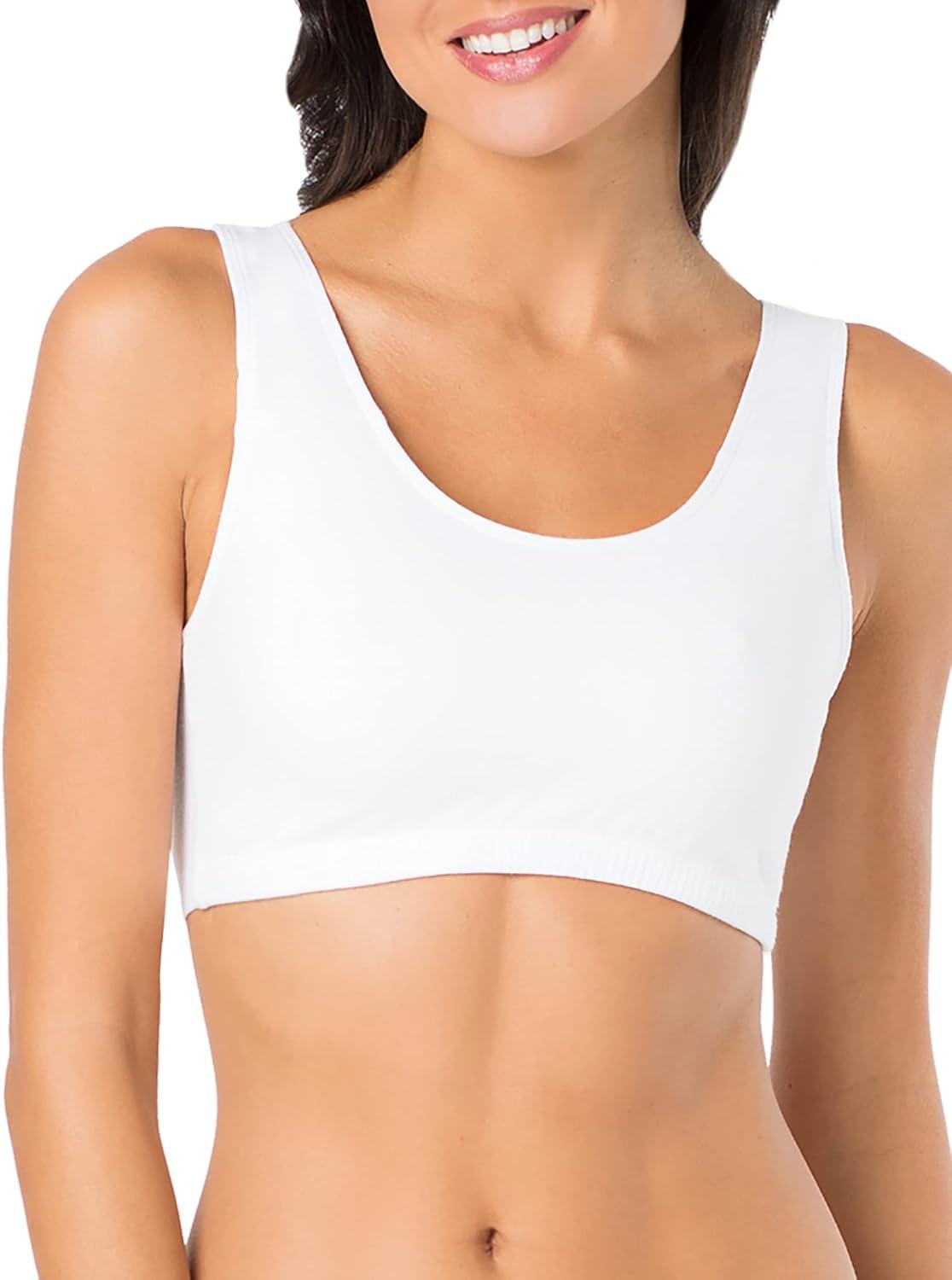 imageFruit of the Loom Womens MultiPack Tank Top Style Sports BraSkinny StripeBlack HueRed HotWhite