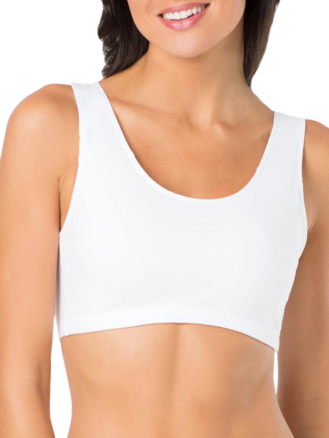 imageFruit of the Loom Womens MultiPack Tank Top Style Sports BraSkinny StripeSkinny StripeWhiteWhiteRed HotRed Hot