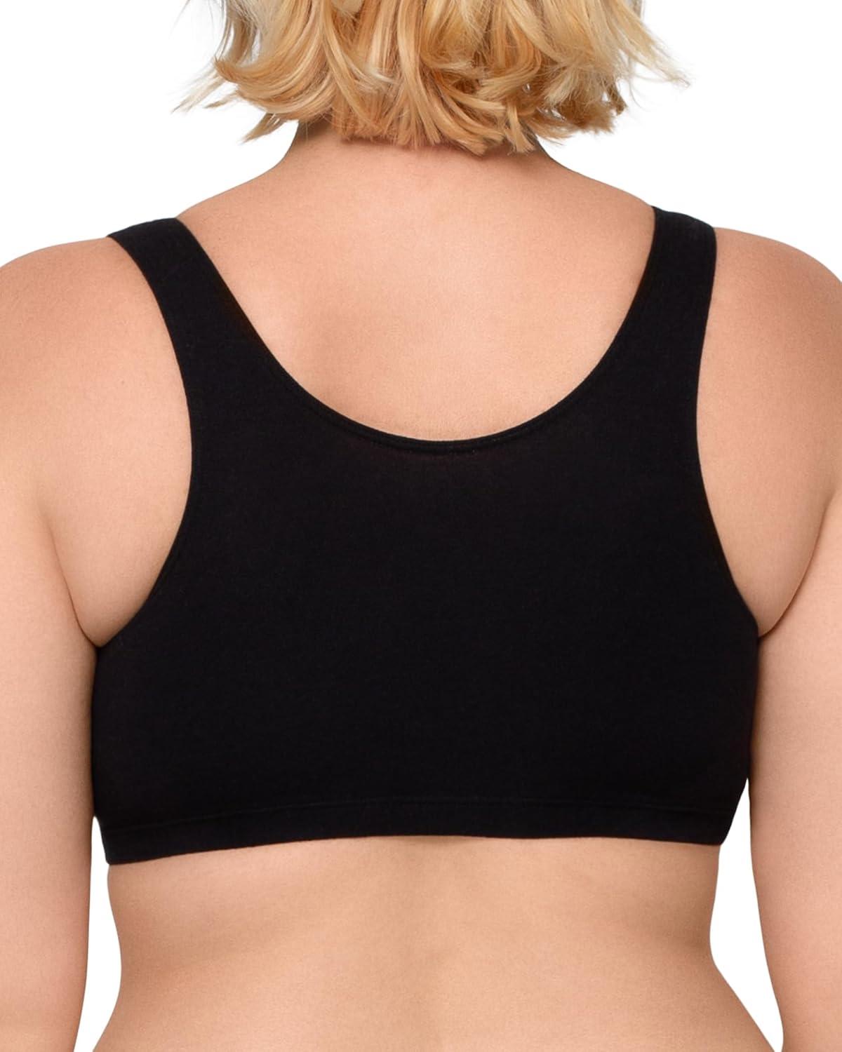 imageFruit of the Loom Womens MultiPack Tank Top Style Sports BraWhiteSandBlack