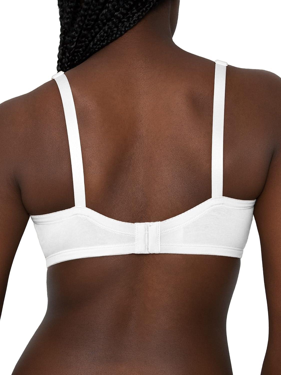 imageFruit of the Loom Womens Smooth Cotton TShirt Bra Pack  UltraSoft Flexible and Invisible Under TeesBlackWhiteGrey Heather