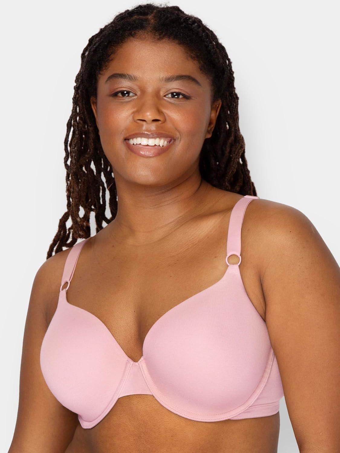 imageFruit of the Loom Womens Smooth Cotton TShirt Bra Pack  UltraSoft Flexible and Invisible Under TeesBlushing RoseWhiteGrey Heather