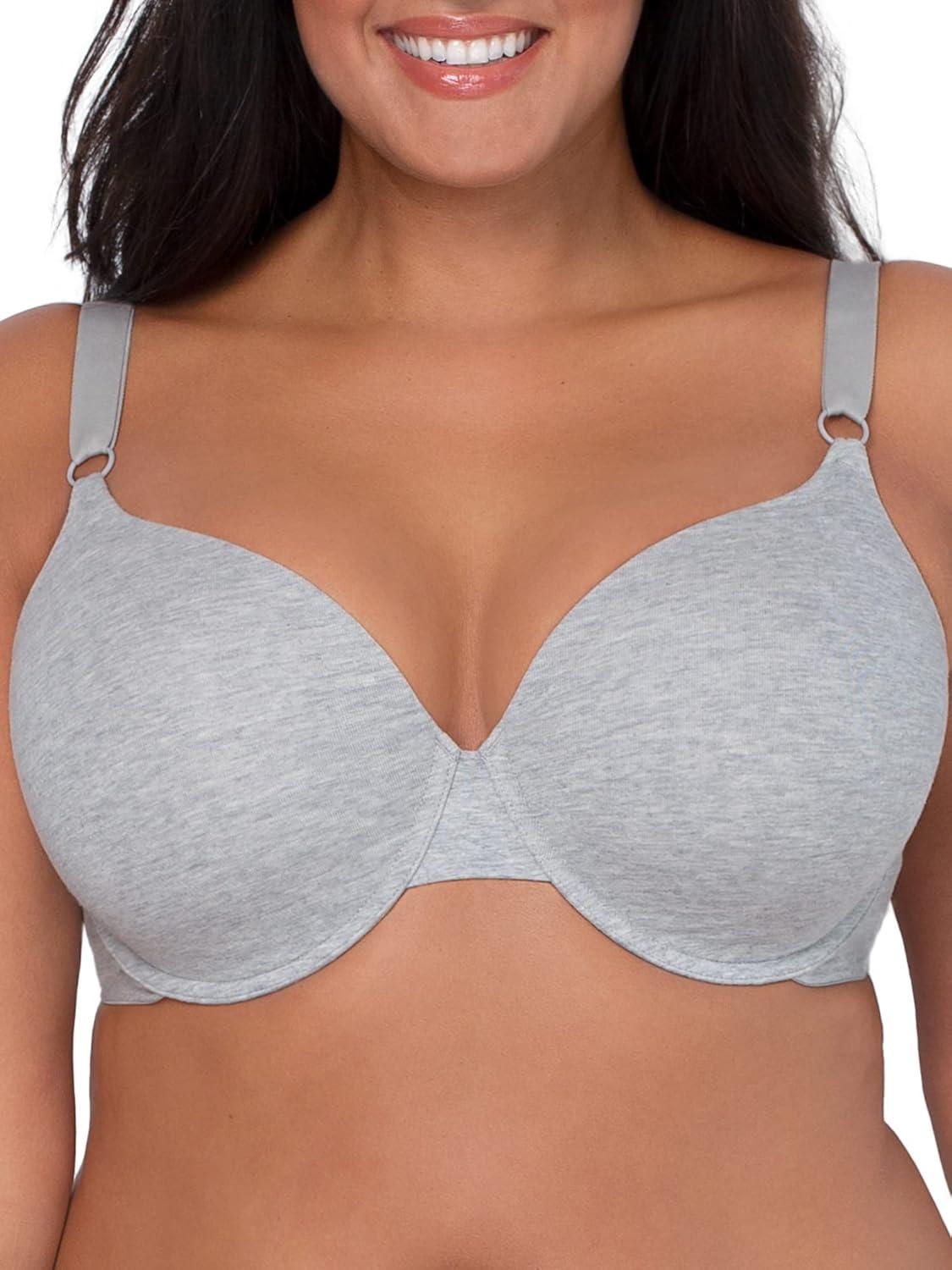 imageFruit of the Loom Womens Smooth Cotton TShirt Bra Pack  UltraSoft Flexible and Invisible Under TeesDesert DuskGrey HeatherOlive