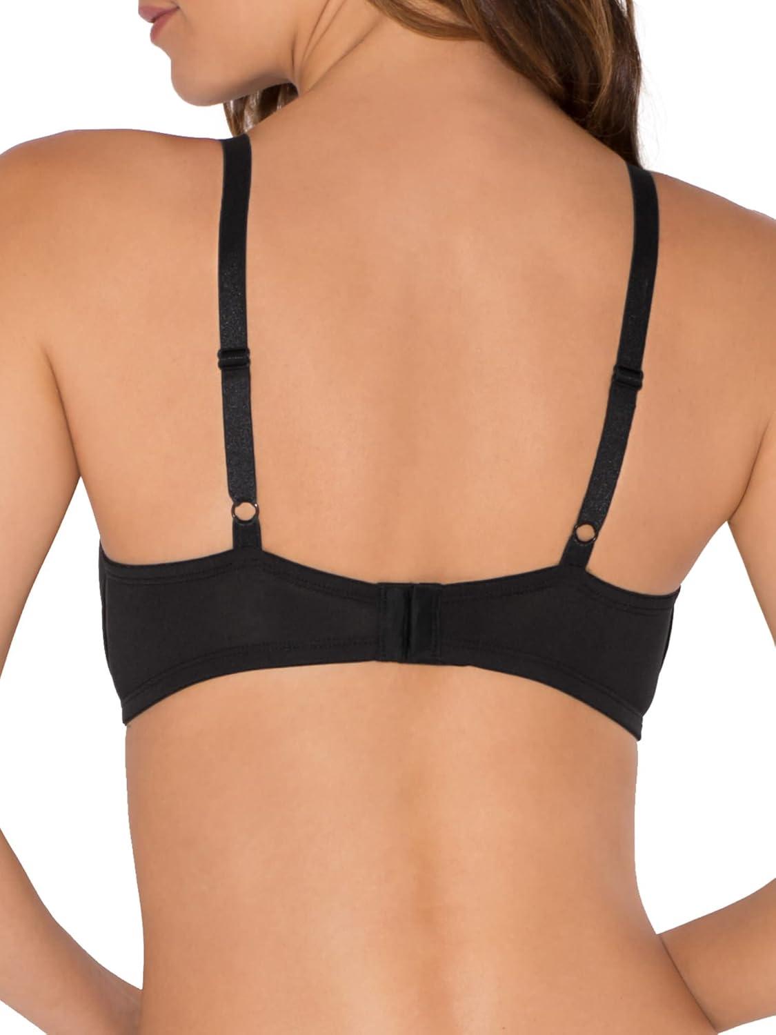 imageFruit of the Loom Womens Smooth Cotton TShirt Bra Pack  UltraSoft Flexible and Invisible Under TeesSand Black Hue