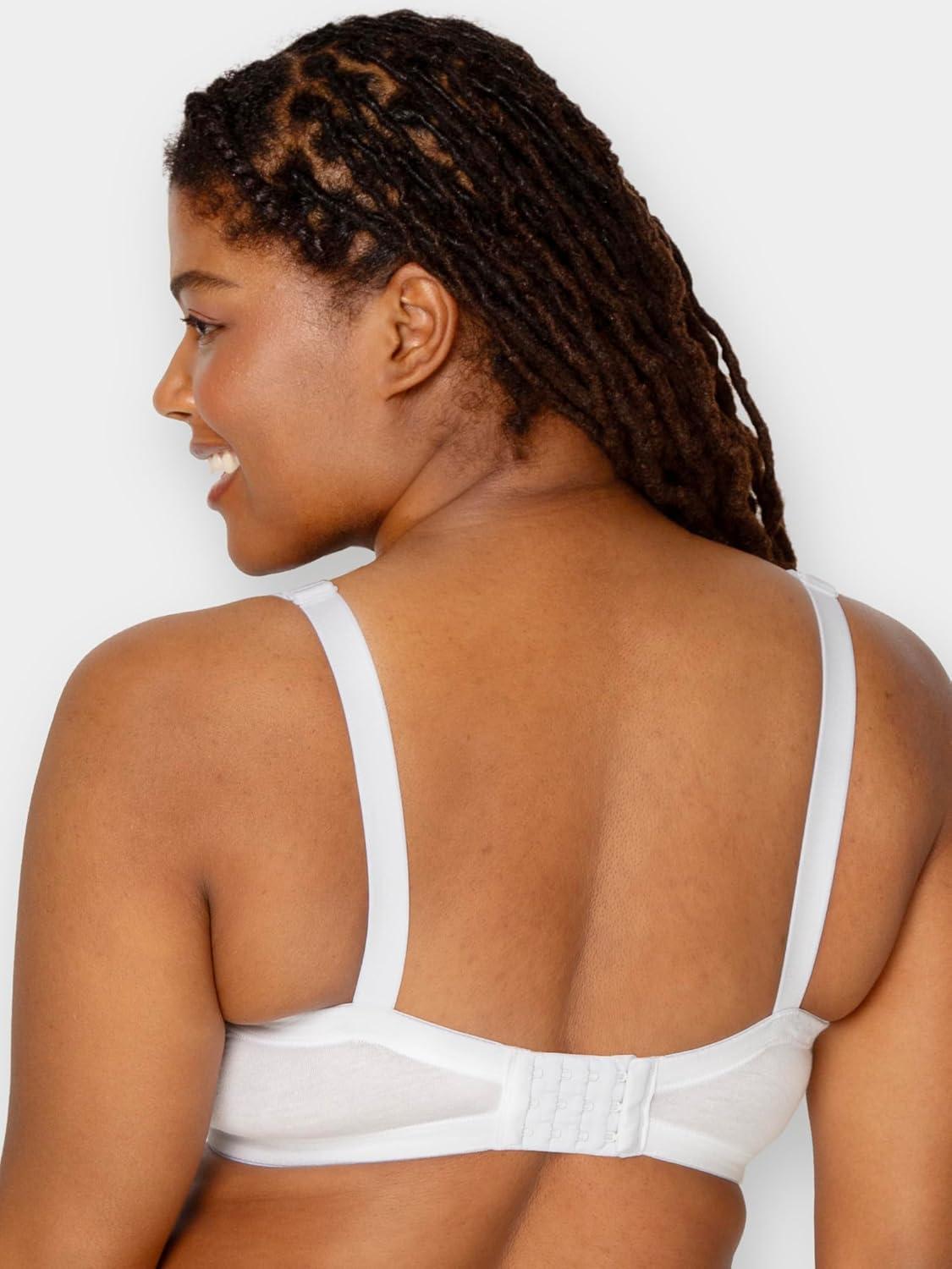 imageFruit of the Loom Womens Smooth Cotton TShirt Bra Pack  UltraSoft Flexible and Invisible Under TeesWhiteBlushing Rose