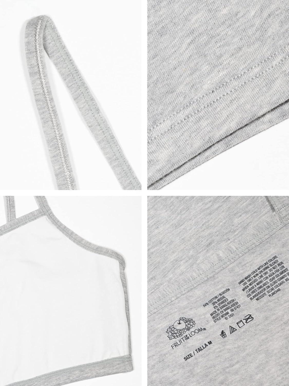 imageFruit of the Loom Womens Spaghetti Strap Cotton Sports BraAllDay ComfortLentilAruba BlueDutch Blue