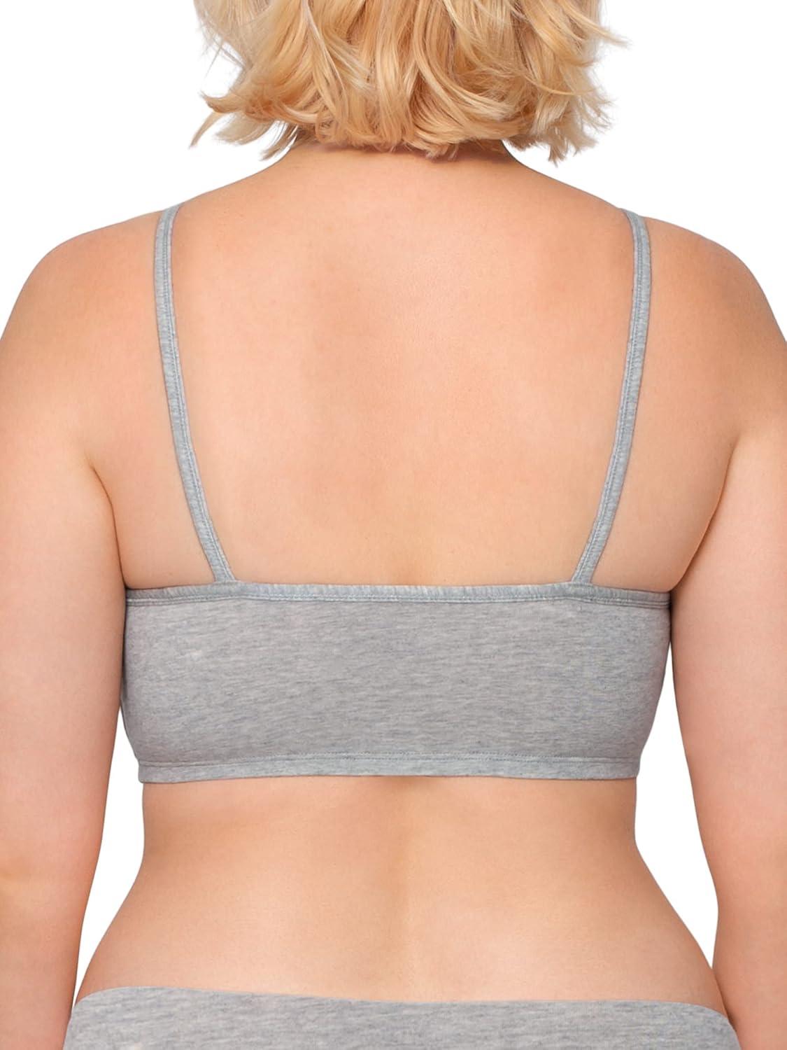 imageFruit of the Loom Womens Spaghetti Strap Cotton Sports BraAllDay ComfortLilac WhisperWhiteGrey Heather