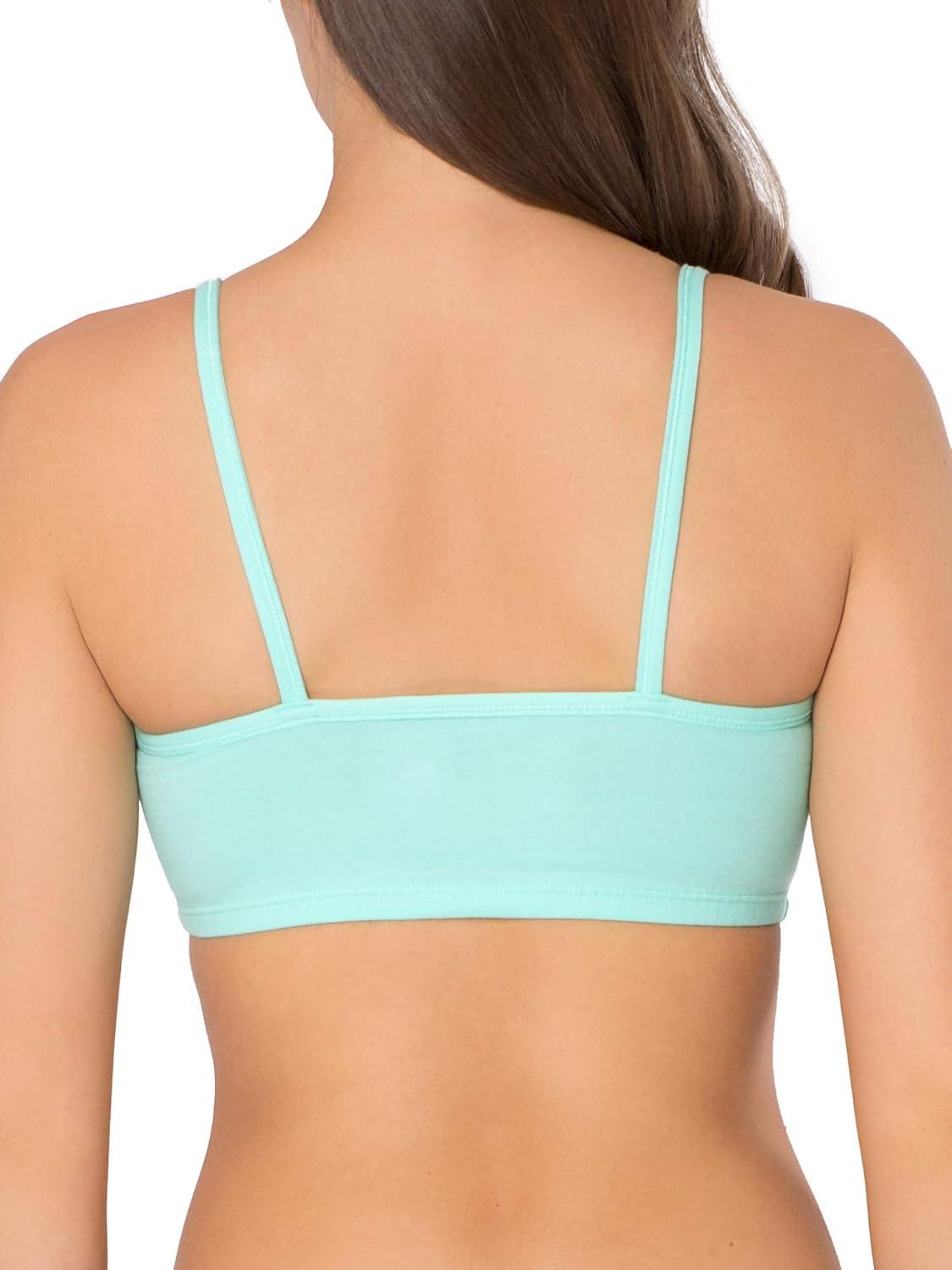 imageFruit of the Loom Womens Spaghetti Strap Cotton Sports BraAllDay ComfortMint ChipWhiteGrey Heather