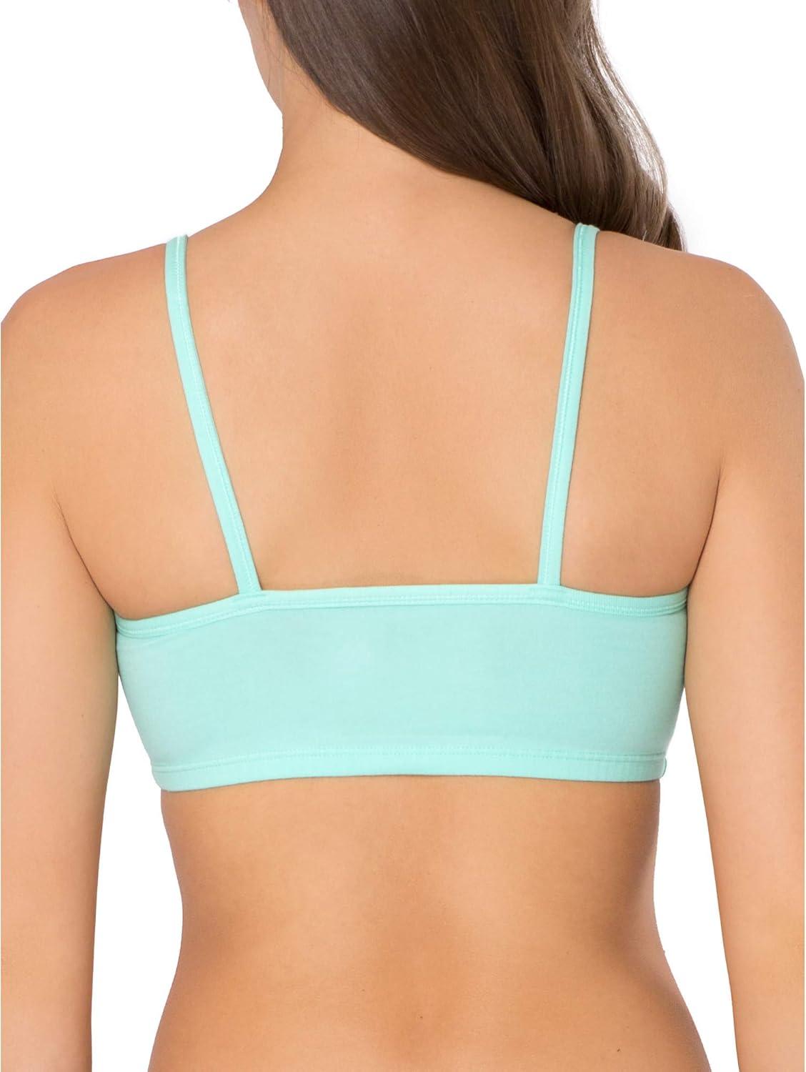 imageFruit of the Loom Womens Spaghetti Strap Cotton Sports BraAllDay ComfortMint ChipWhiteGrey Heather