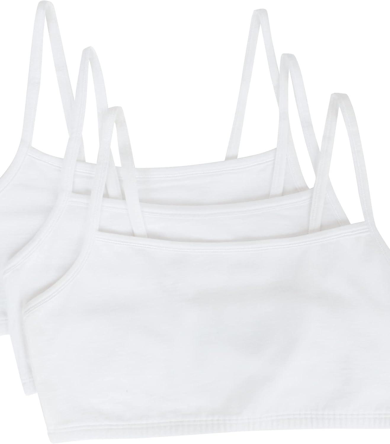 imageFruit of the Loom Womens Spaghetti Strap Cotton Sports BraAllDay ComfortWhiteWhiteWhite