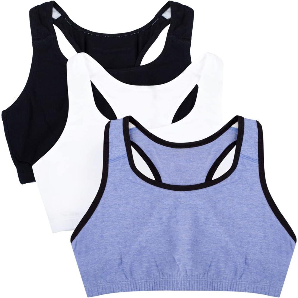imageFruit of the Loom Womens MultiPack Tank Top Style Sports BraBlue Gem H WblkWhiteBlack H